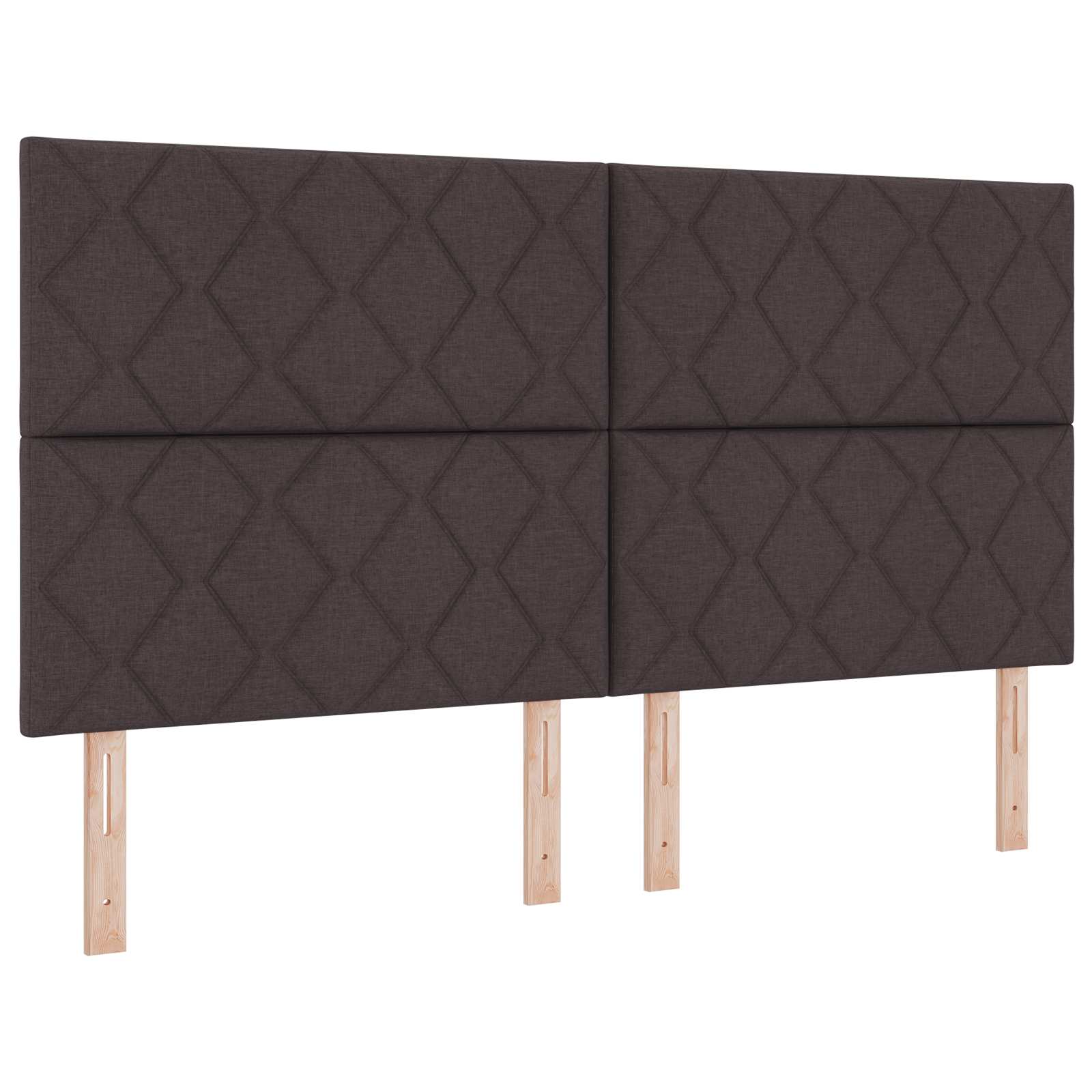 LED okvir za krevet s madracem Tamno smeđa 180 x 200 cm Tkanina