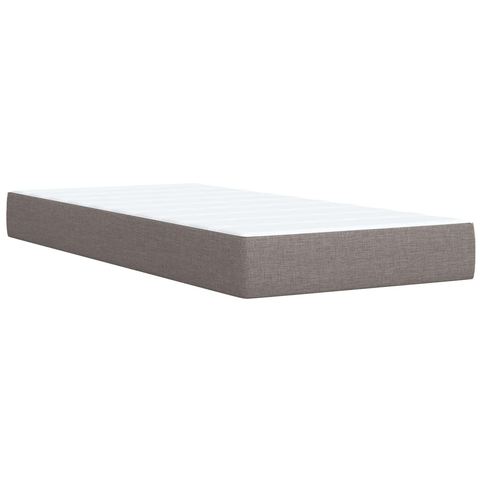 LED okvir za krevet s madracem Sivosmeđa 90 x 190 cm Tkanina