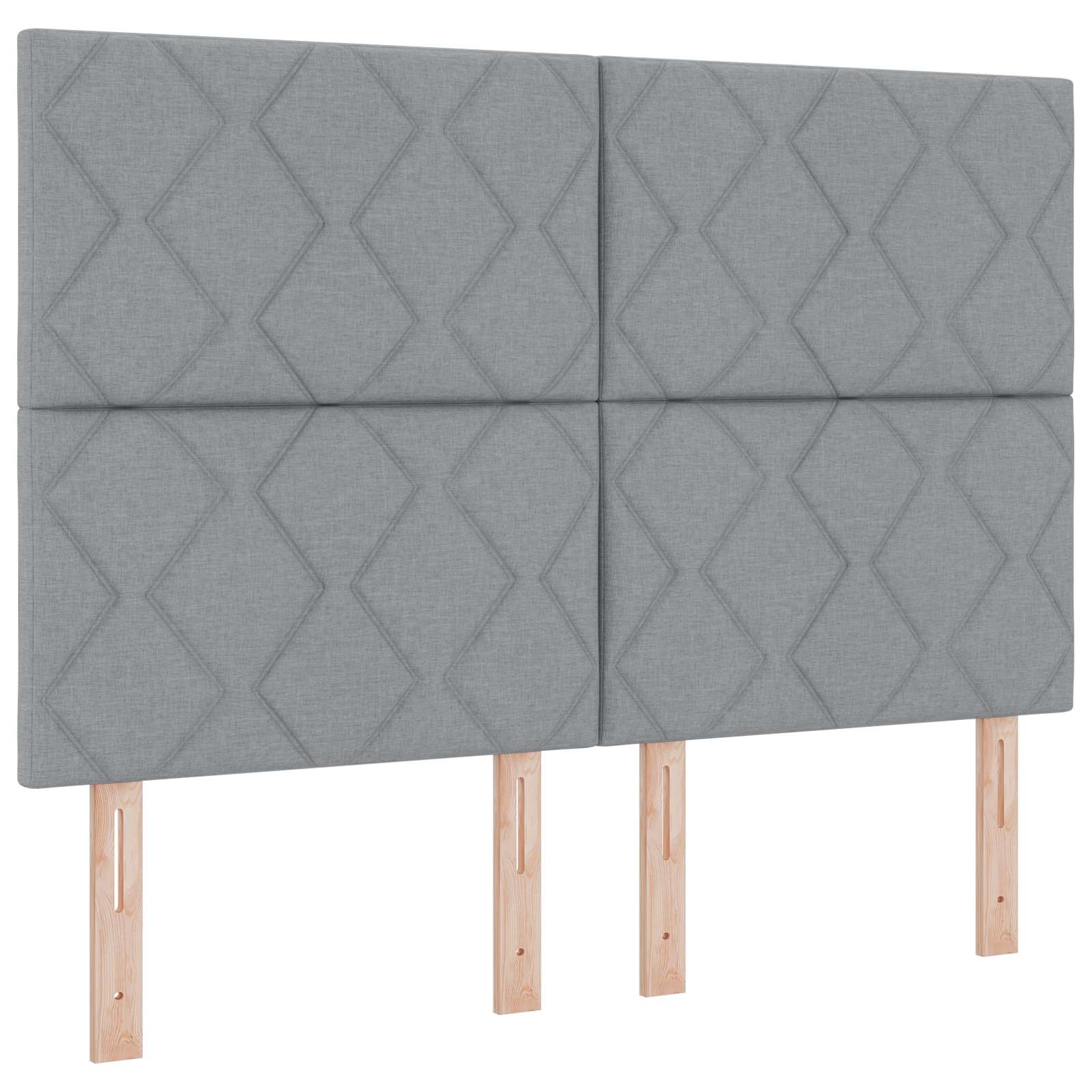 LED okvir za krevet s madracem Svjetlosiva 160 x 200 cm Tkanina