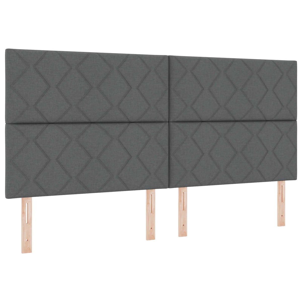 LED okvir za krevet s madracem Tamnosiva 200 x 200 cm Tkanina