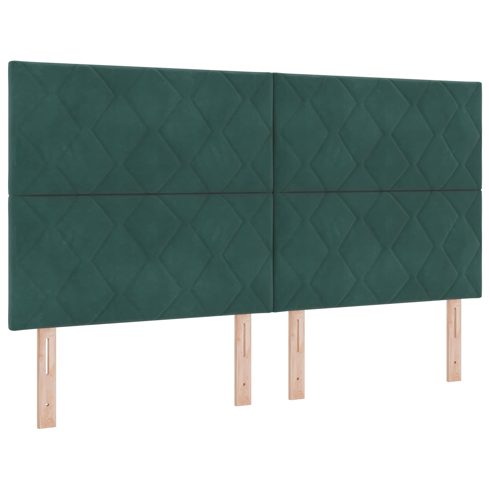 LED okvir za krevet s madracem Tamnozelena 180 x 200 cm Baršun