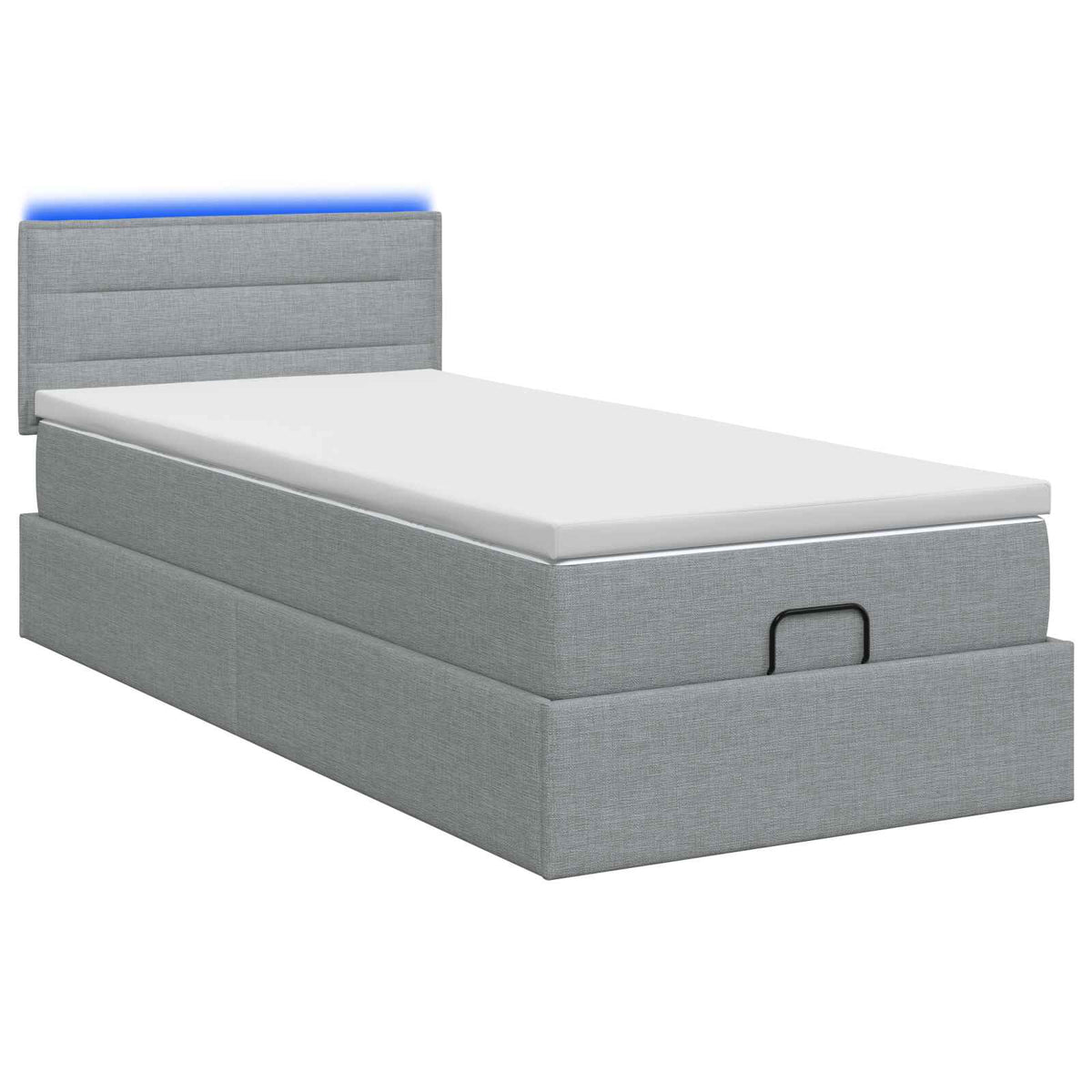 Krevet od pjene s madracem i LED-om Svjetlosiva 90 x 190 cm