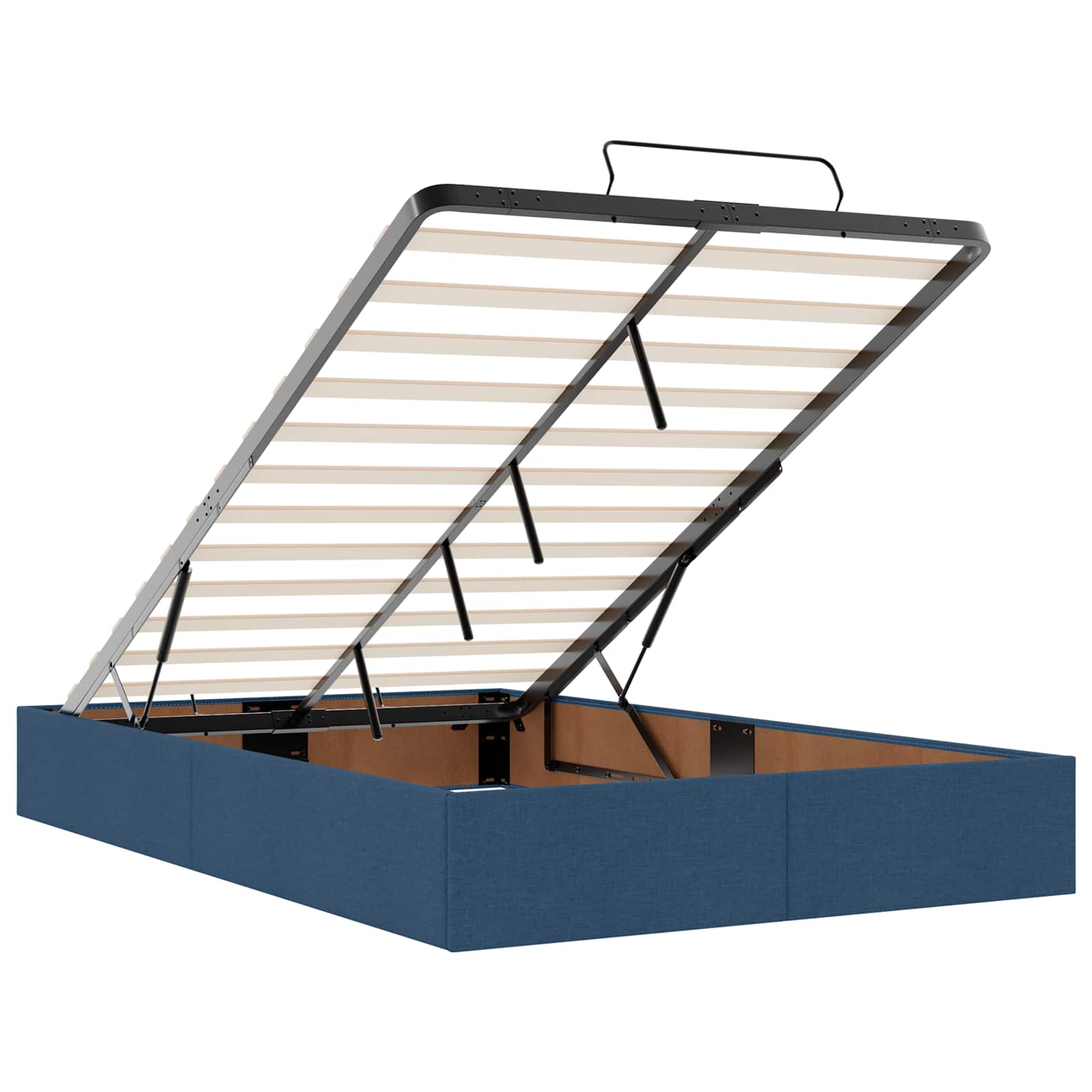 Krevet od pjene s madracem i LED-om Plava 120 x 200 cm Tkanina