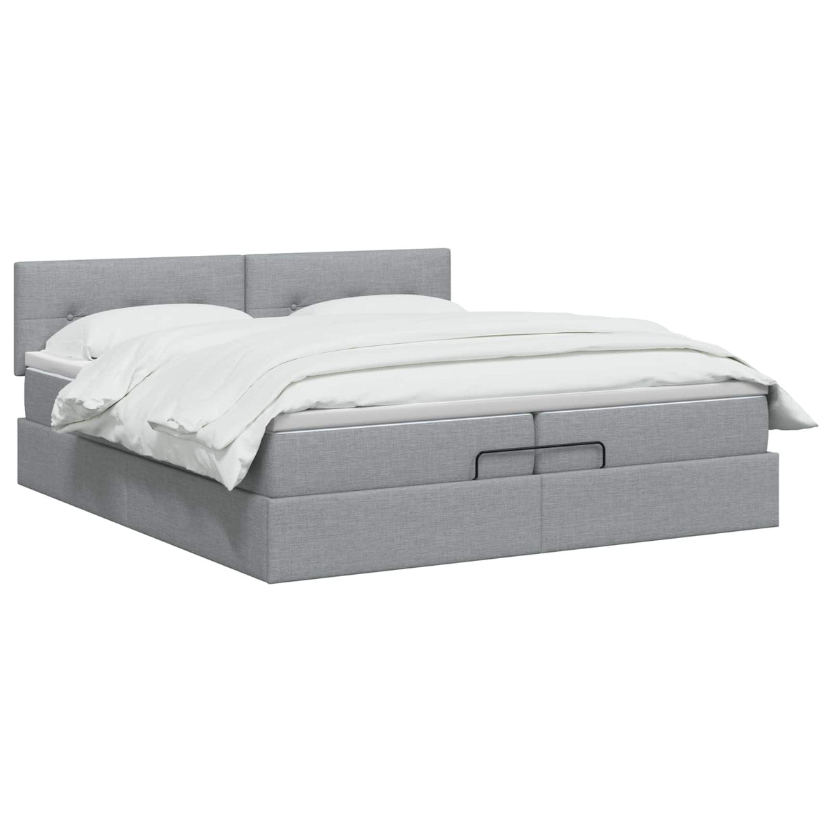 Krevet od pjene s madracem i LED-om Svjetlosiva 200 x 200 cm