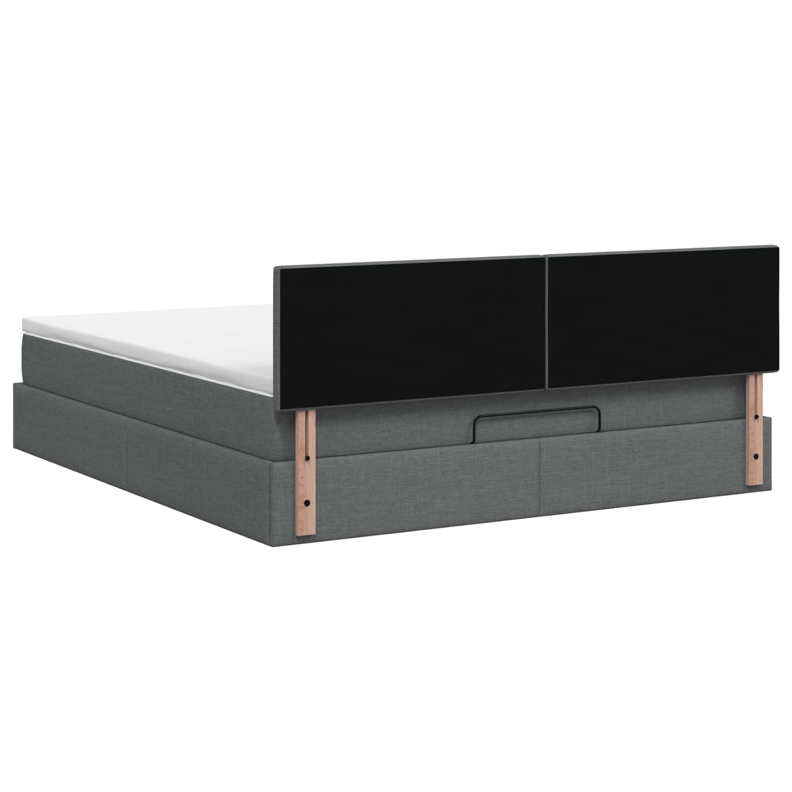 Krevet od pjene s madracem i LED-om Tamnosiva 140 x 190 cm