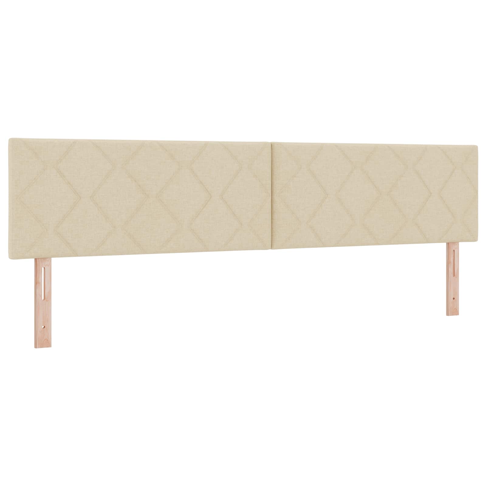 Krevet od pjene s madracem i LED-om Krem 200 x 200 cm Tkanina