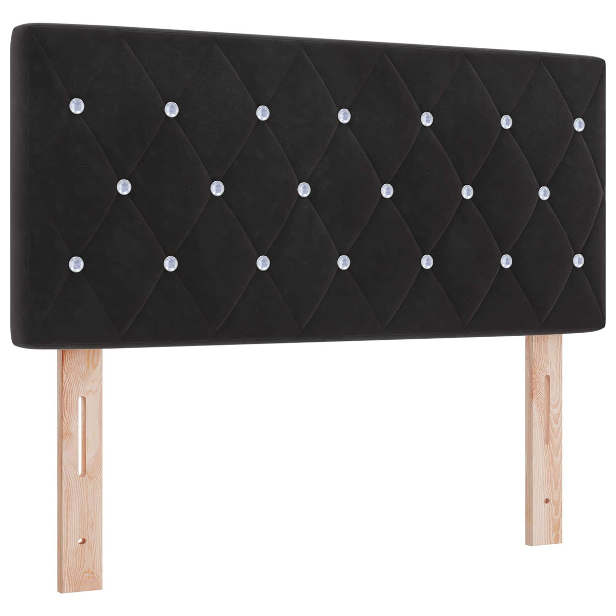 Krevet od pjene s madracem i LED-om Crna 90 x 200 cm Baršun
