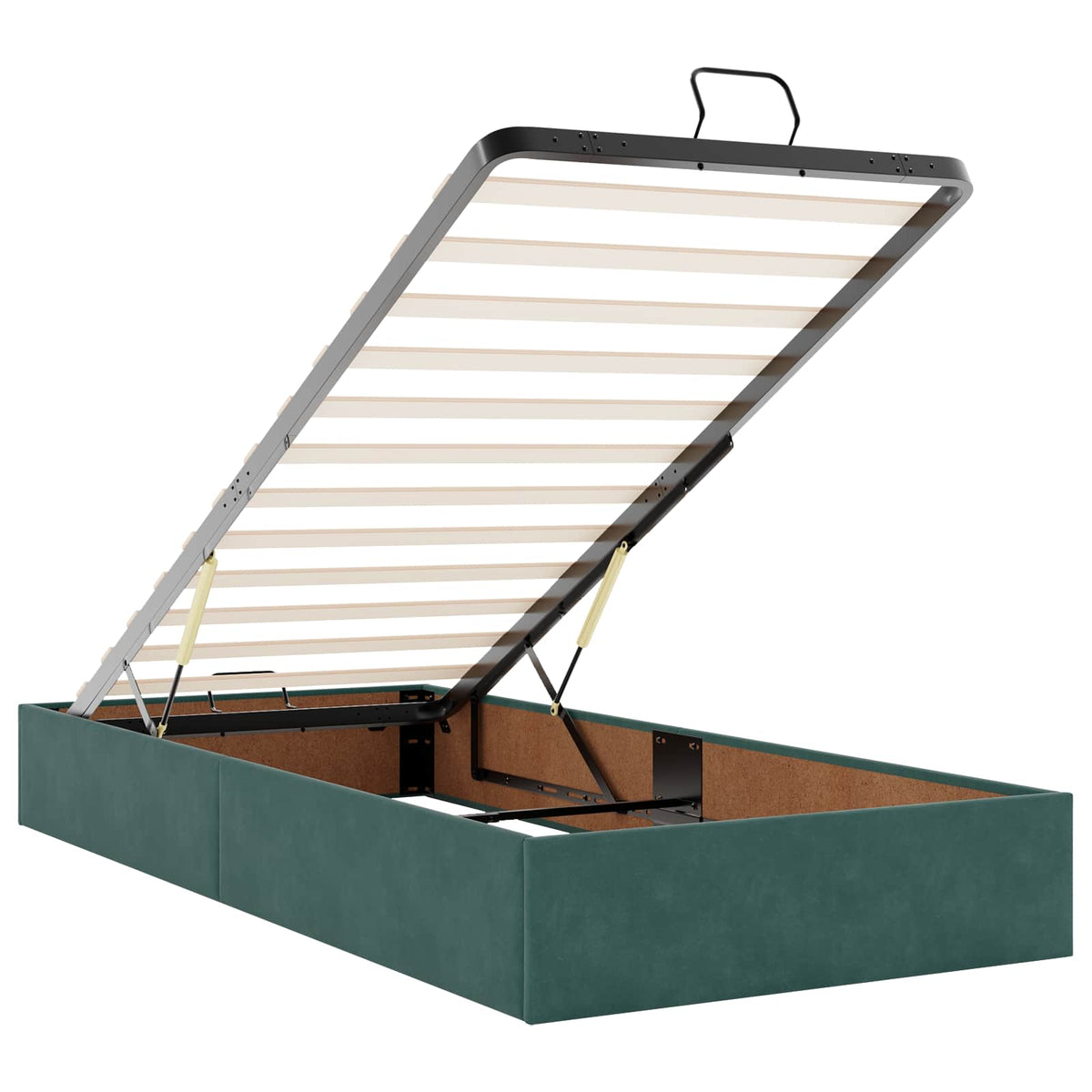 Krevet od pjene s madracem i LED-om Tamnozelena 100 x 200 cm