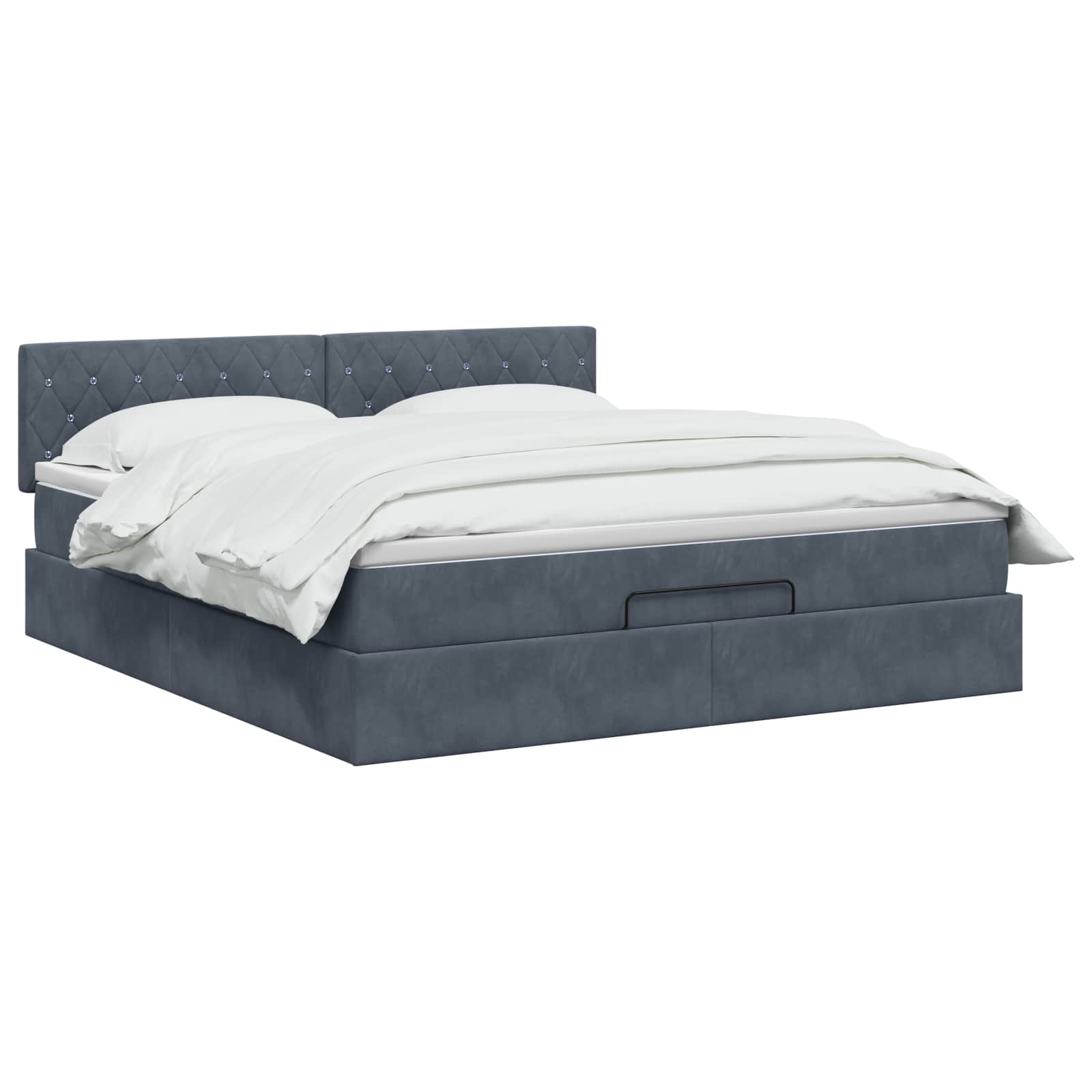 Krevet od pjene s madracem i LED-om Tamnosiva 140 x 190 cm