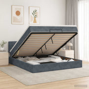 Krevet od pjene s madracem i LED-om Tamnosiva 140 x 190 cm