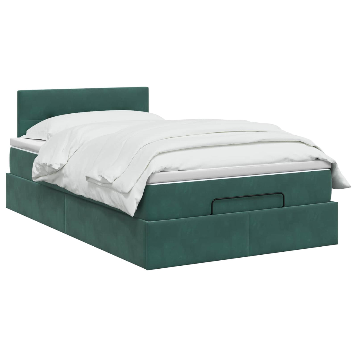 Krevet od pjene s madracem i LED-om Tamnozelena 120 x 190 cm