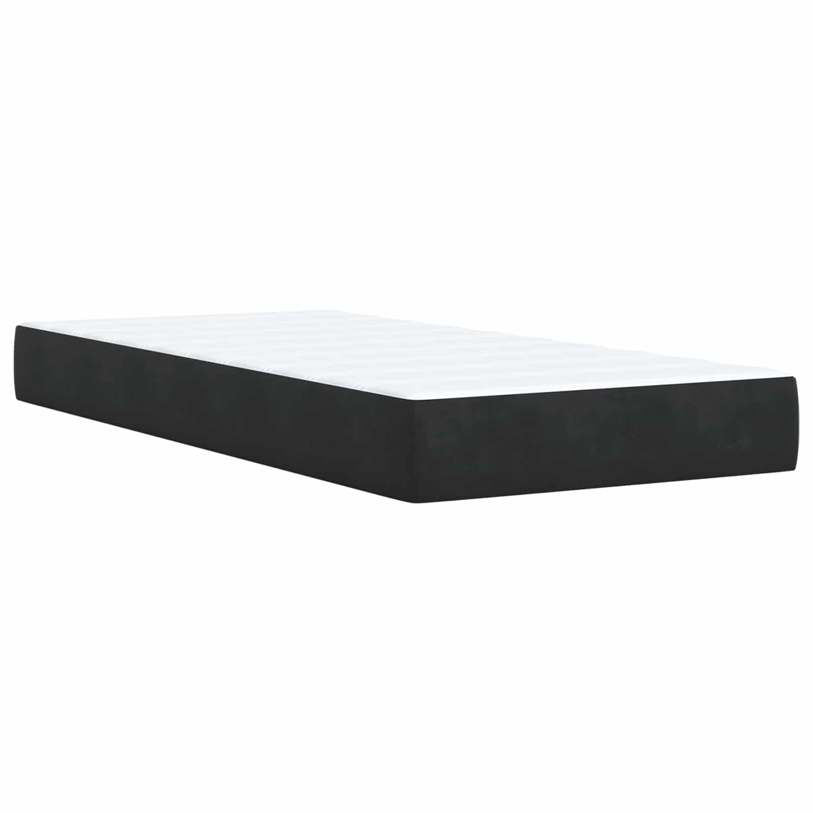 Krevet od pjene s madracem i LED-om Crna 80 x 200 cm Baršun