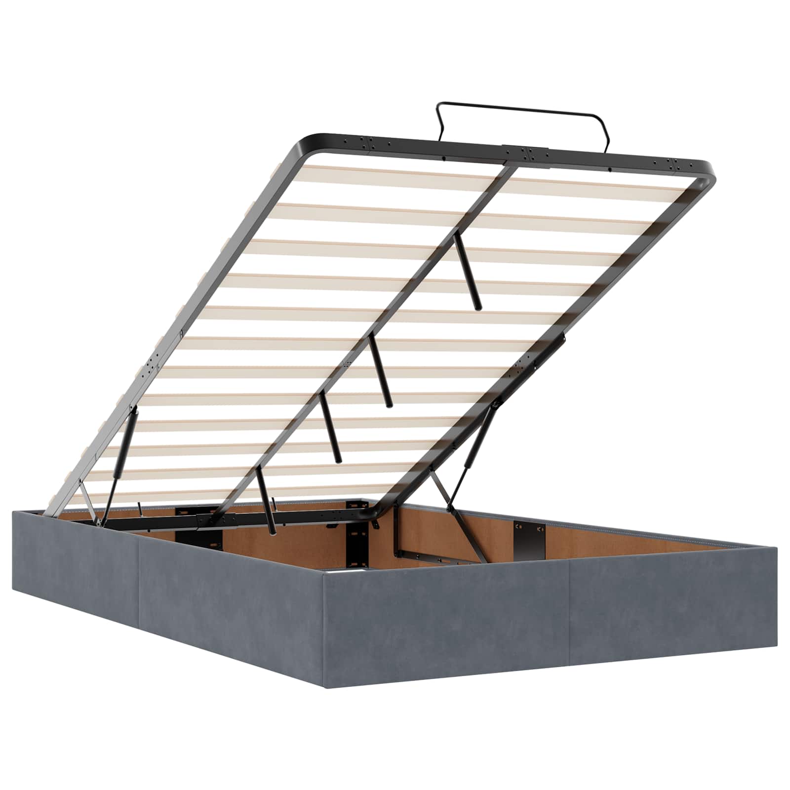 Krevet od pjene s madracem i LED-om Tamnosiva 120 x 190 cm
