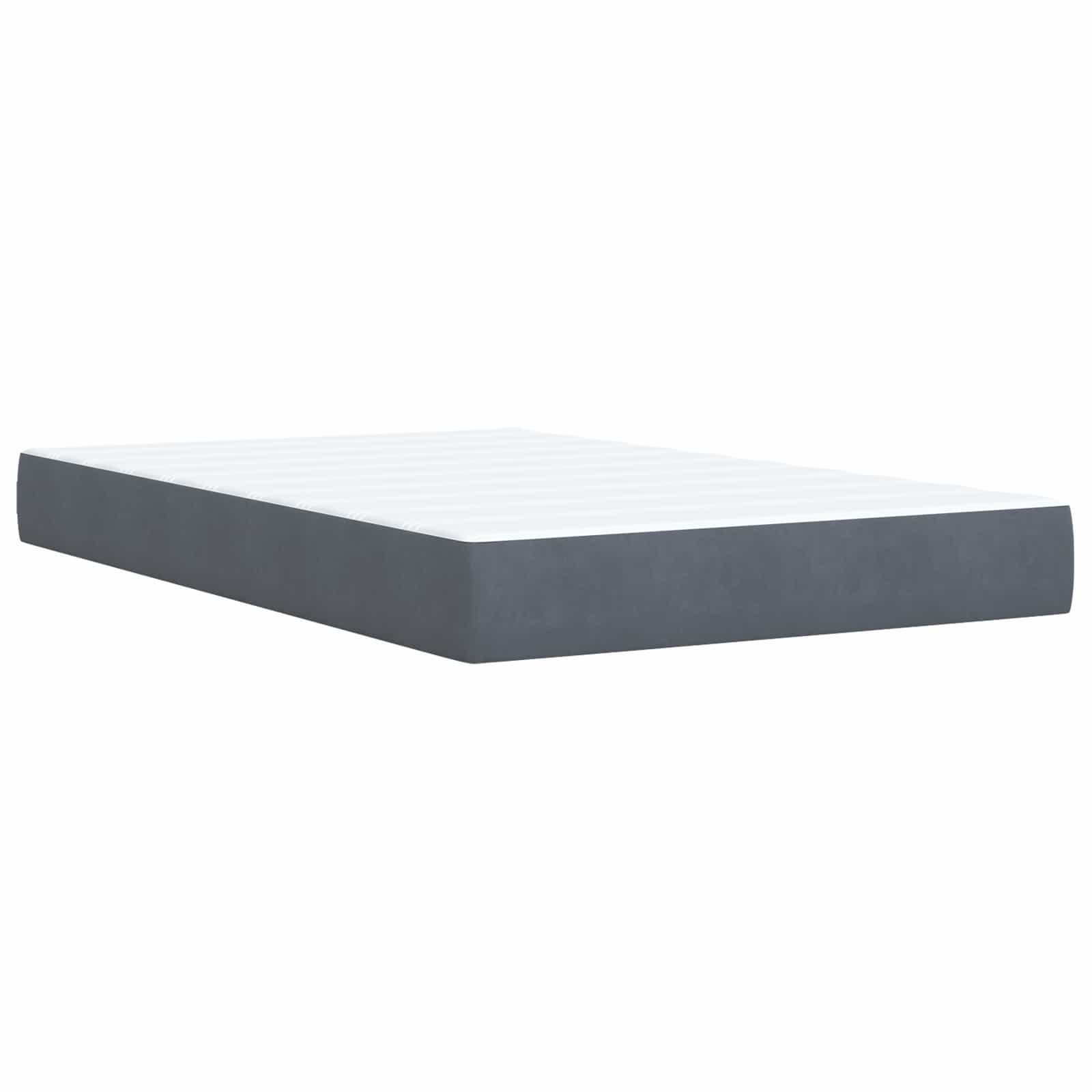 Krevet od pjene s madracem i LED-om Tamnosiva 120 x 190 cm