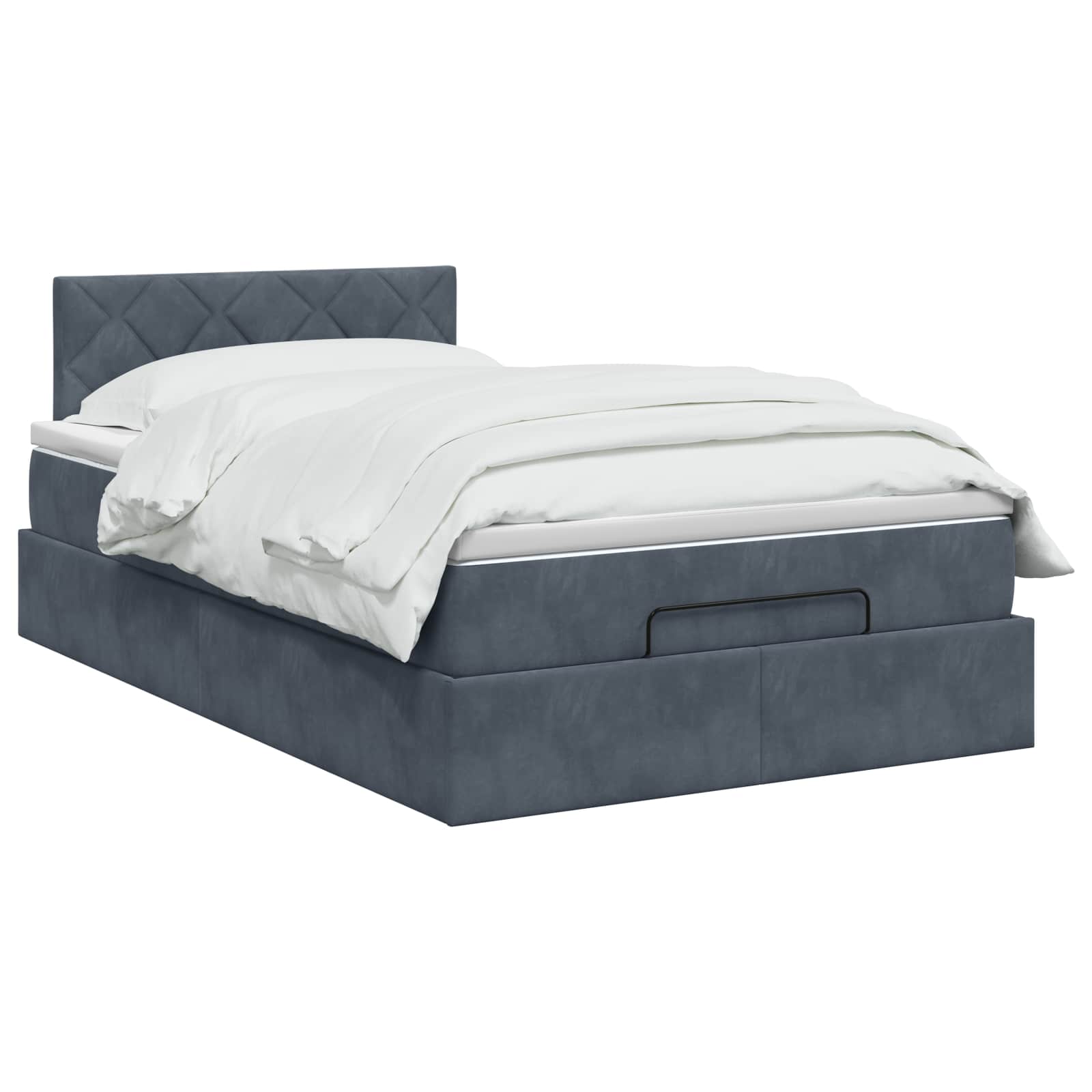 Krevet od pjene s madracem i LED-om Tamnosiva 120 x 190 cm