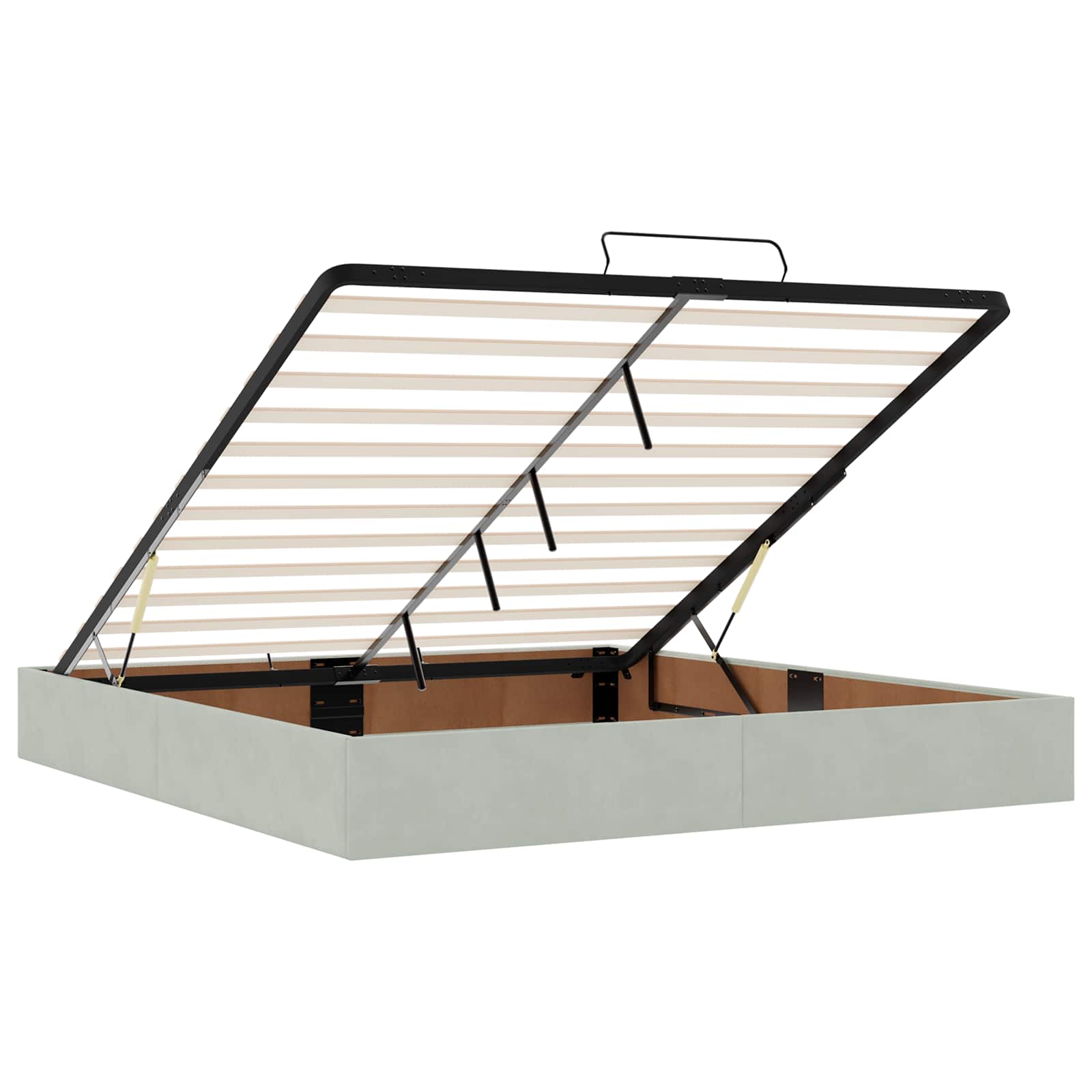 Krevet od pjene s madracem i LED-om Svjetlosiva 180 x 200 cm