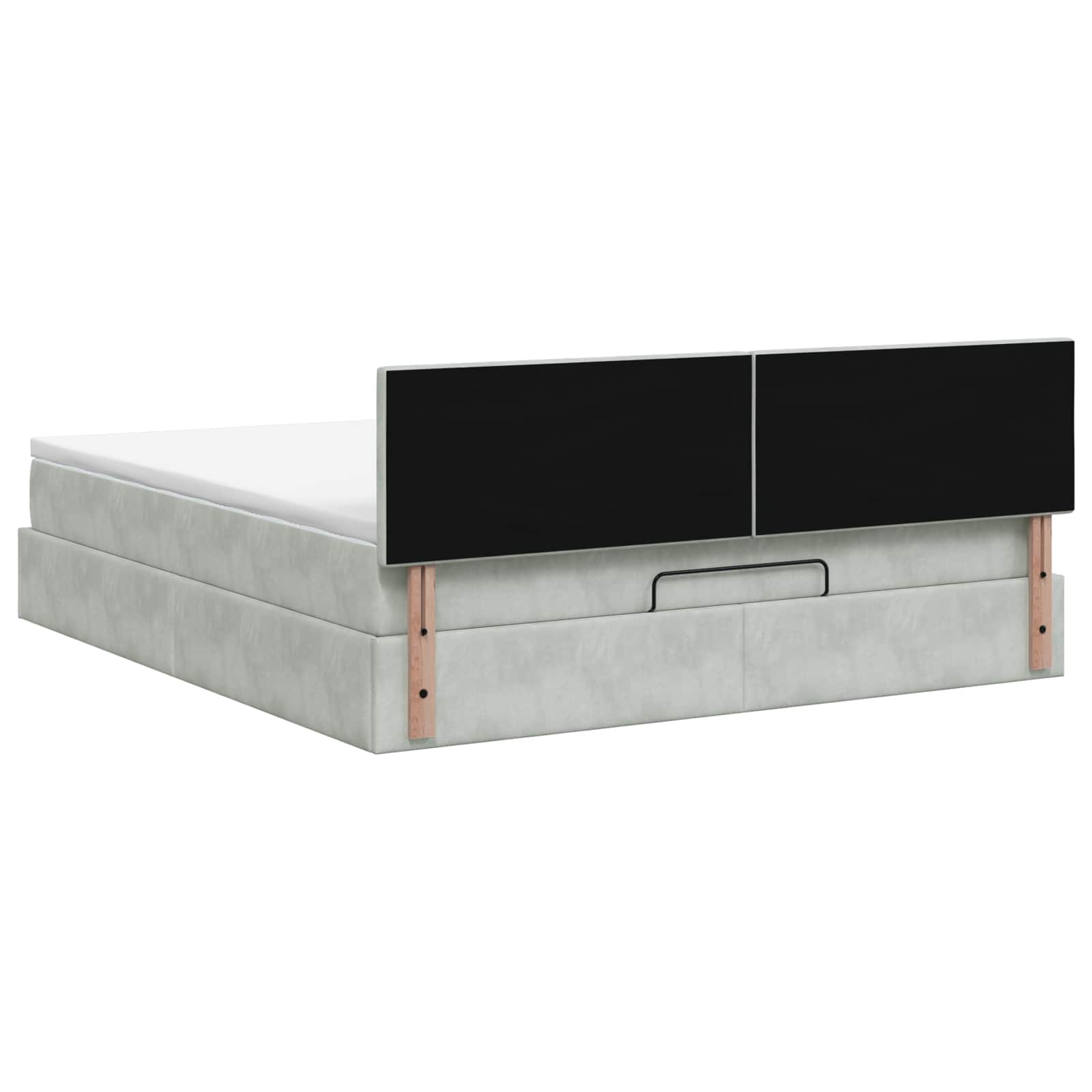 Krevet od pjene s madracem i LED-om Svjetlosiva 180 x 200 cm