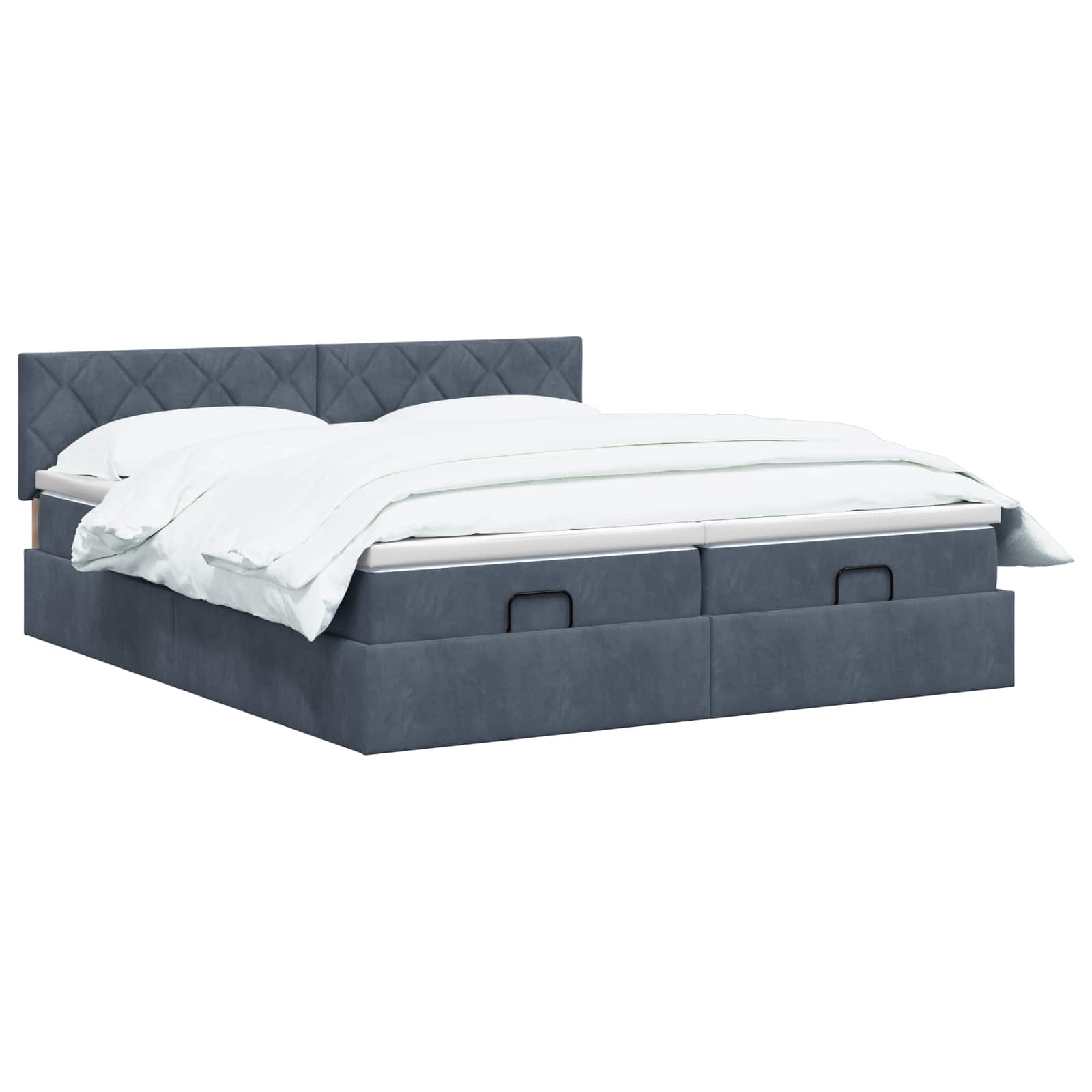 Krevet od pjene s madracem i LED-om Tamnosiva 160 x 200 cm