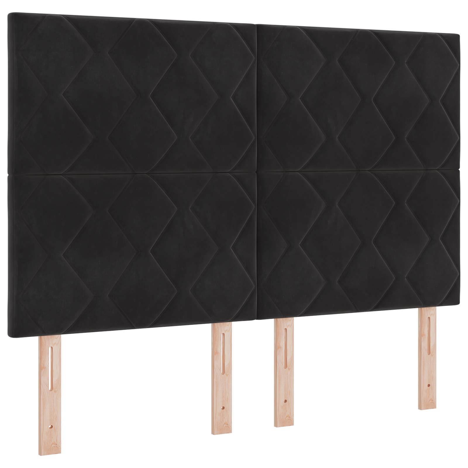 Podesivi krevet s madracem Crna 160 x 200 cm Baršun