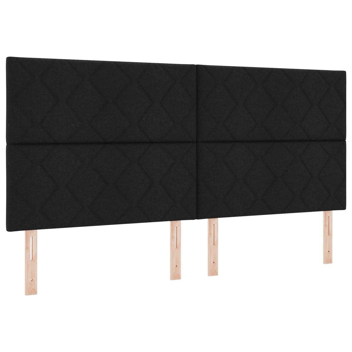 Podesivi krevet s madracem s uzglavljem 2 kom. Crna Tkanina 200 x 200 cm