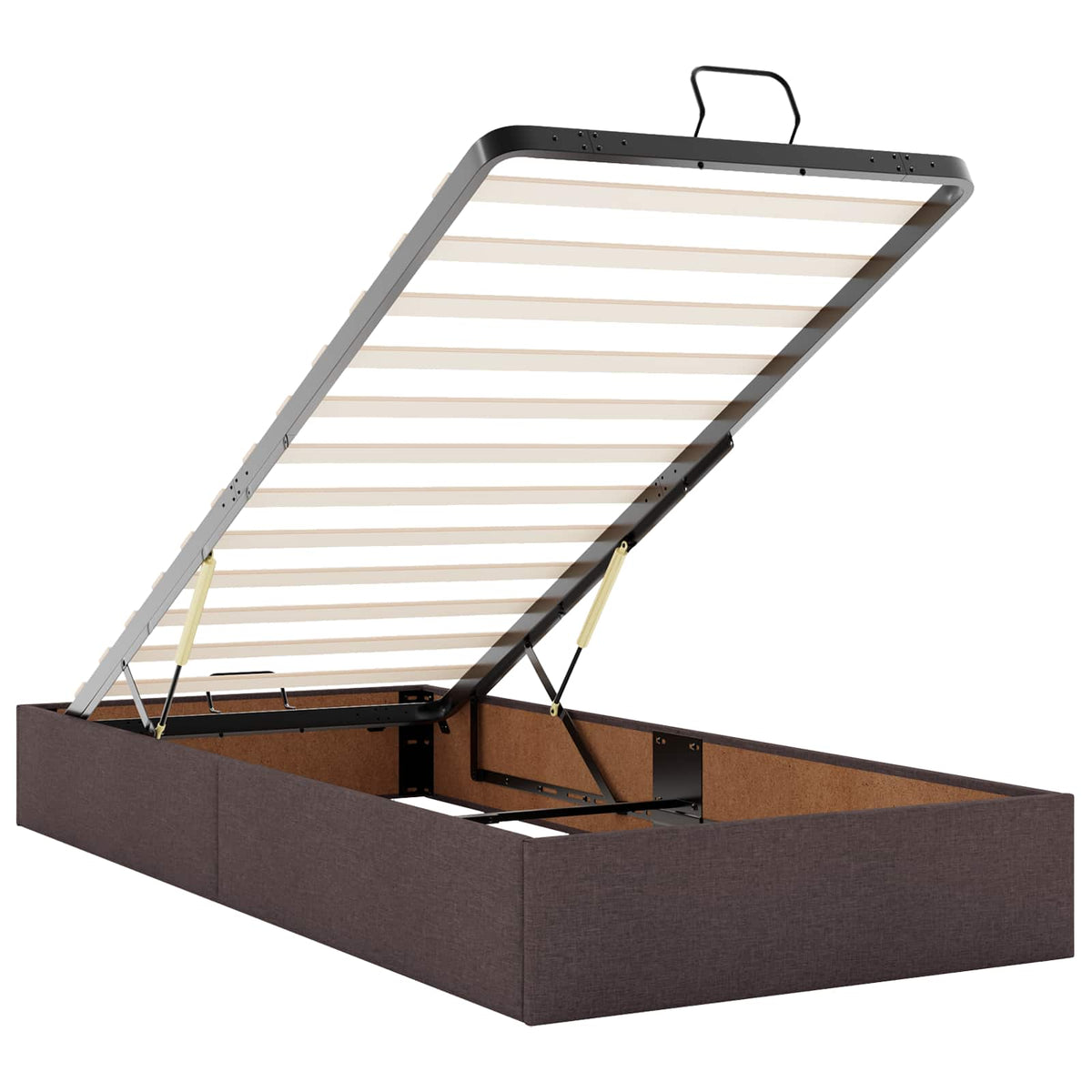 Krevet od pjene s madracem i LED-om Tamno smeđa 90 x 190 cm