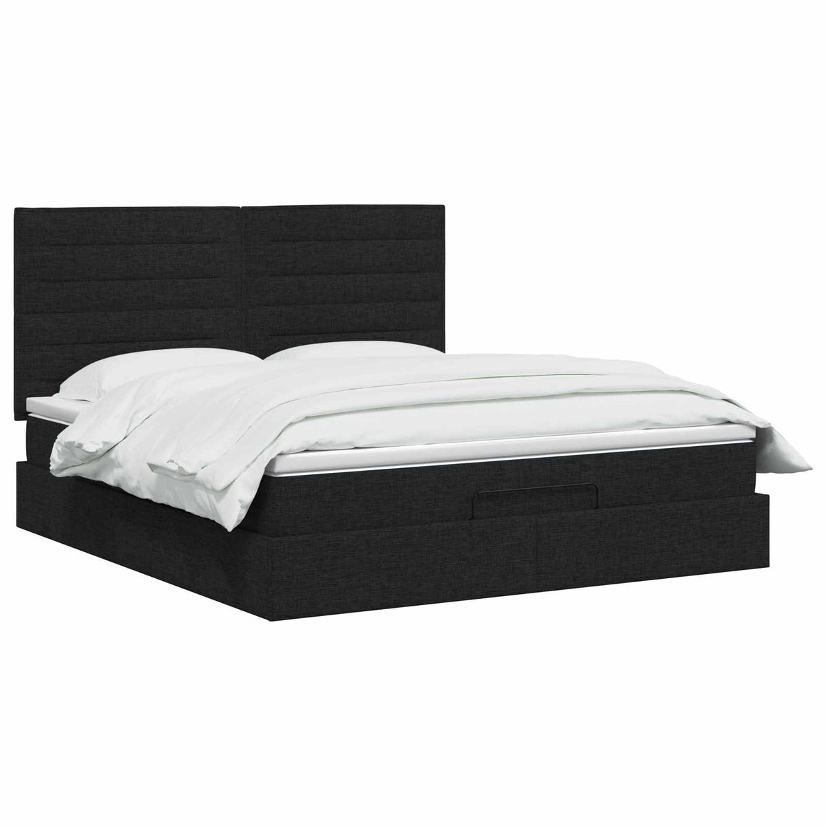 Krevet od pjene s madracem i LED-om Crna 180 x 200 cm Tkanina