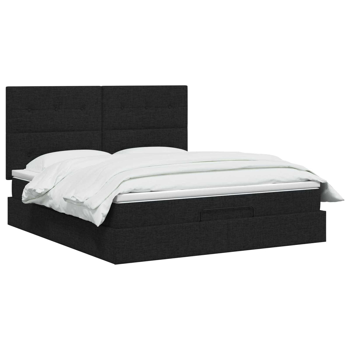 Krevet od pjene s madracem i LED-om Crna 160 x 200 cm Tkanina
