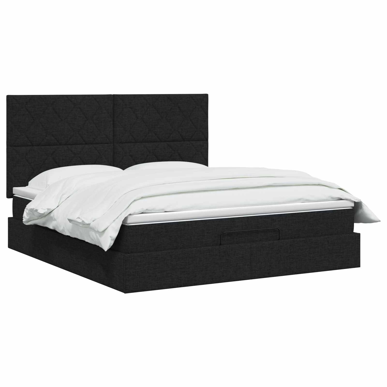 Krevet od pjene s madracem i LED-om Crna 160 x 200 cm Tkanina