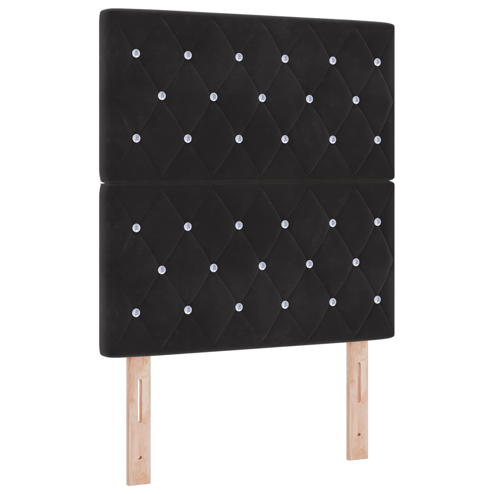 Krevet od pjene s madracem i LED-om Crna 80 x 200 cm Baršun
