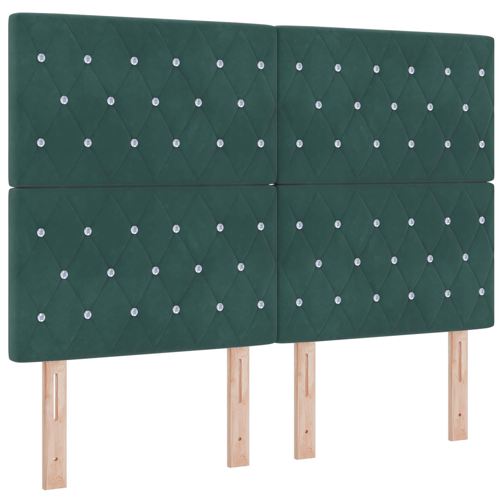 Krevet od pjene s madracem i LED-om Tamnozelena 140 x 190 cm