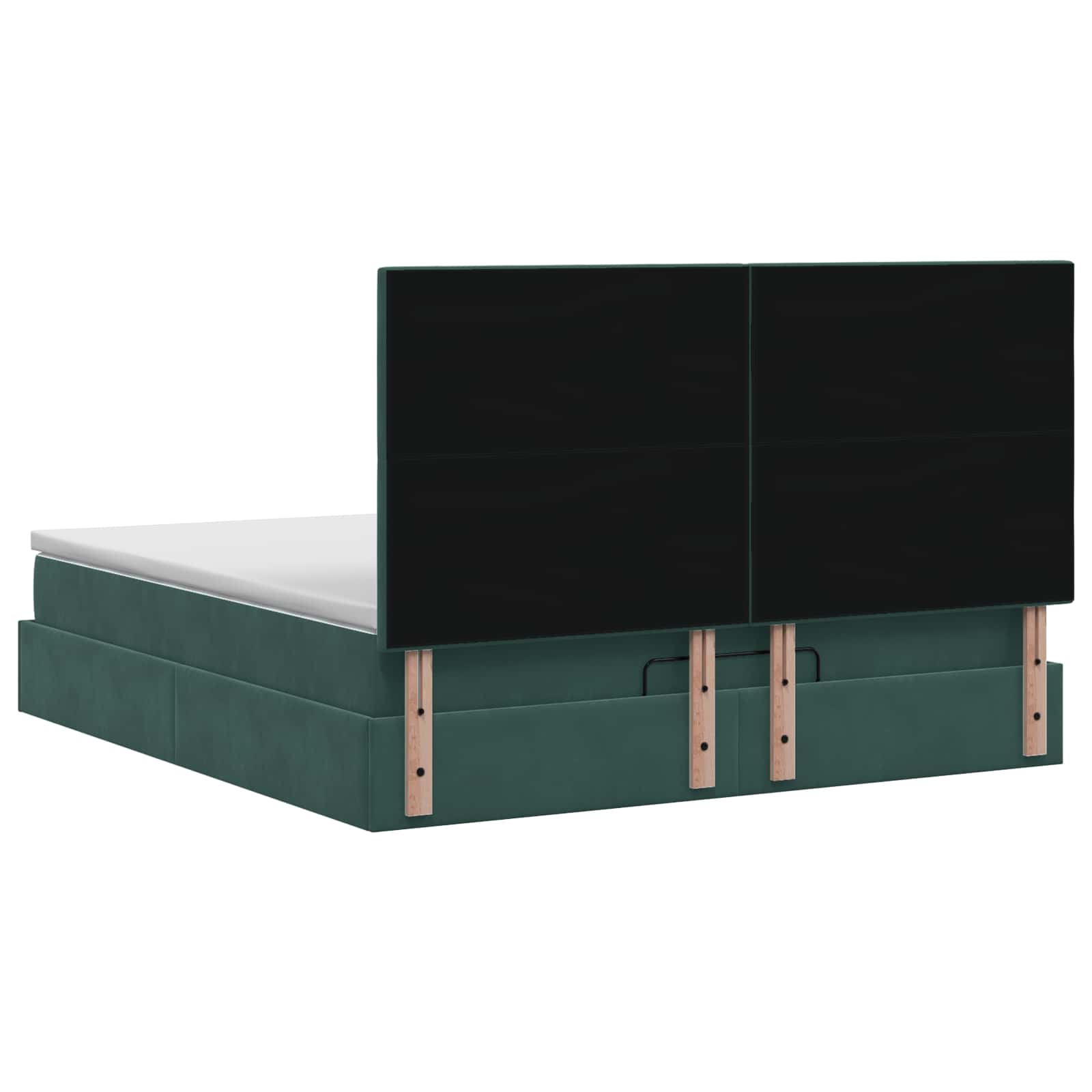 Krevet od pjene s madracem i LED-om Tamnozelena 140 x 190 cm