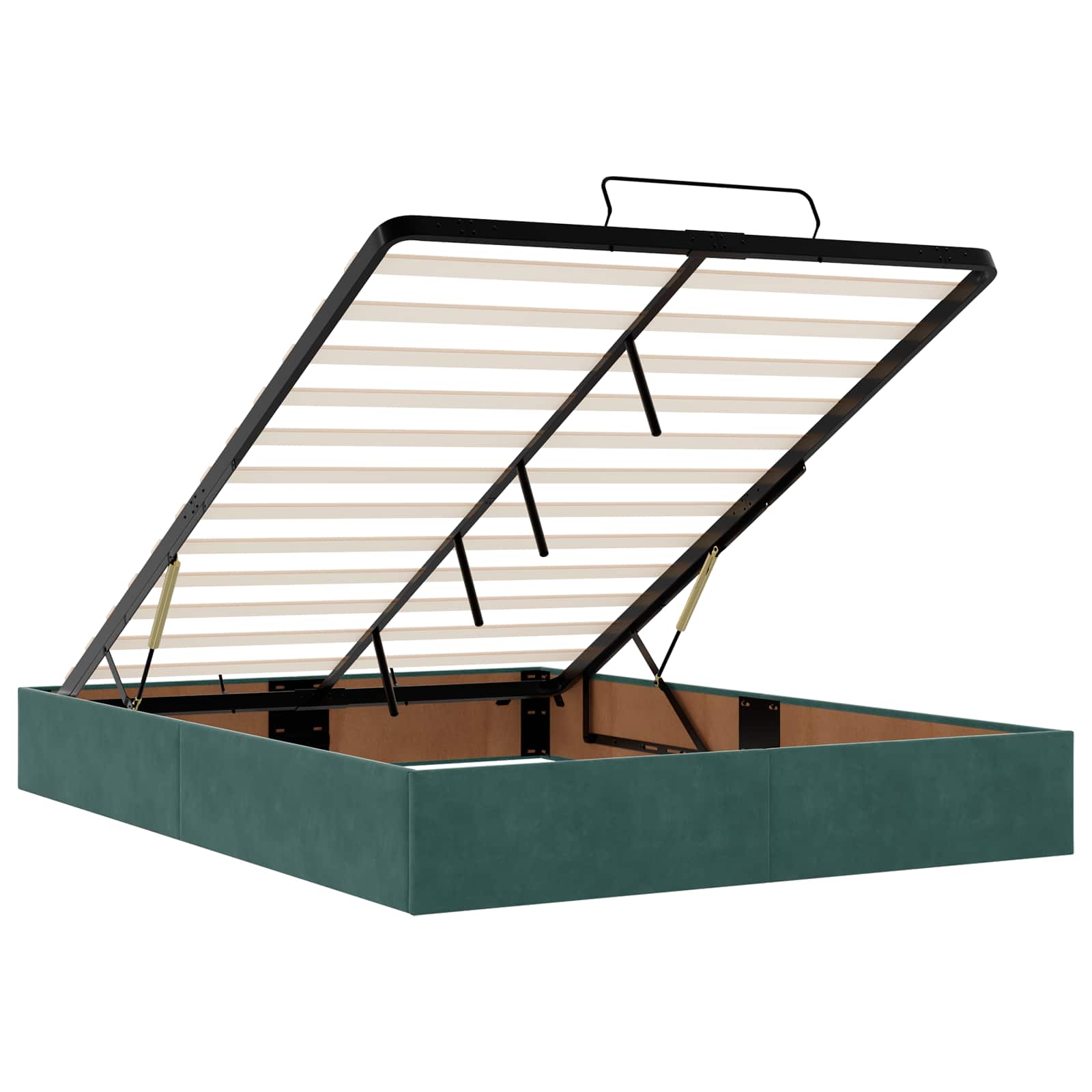 Krevet od pjene s madracem i LED-om Tamnozelena 140 x 190 cm