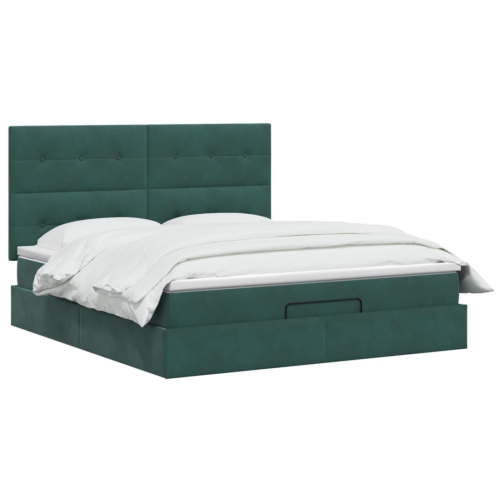 Krevet od pjene s madracem i LED-om Tamnozelena 140 x 190 cm