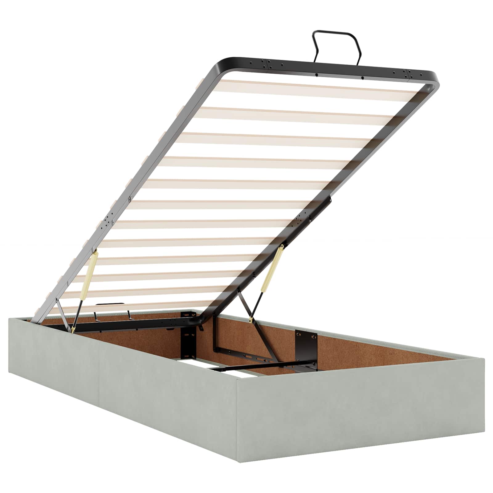 Krevet od pjene s madracem i LED-om Svjetlosiva 80 x 200 cm