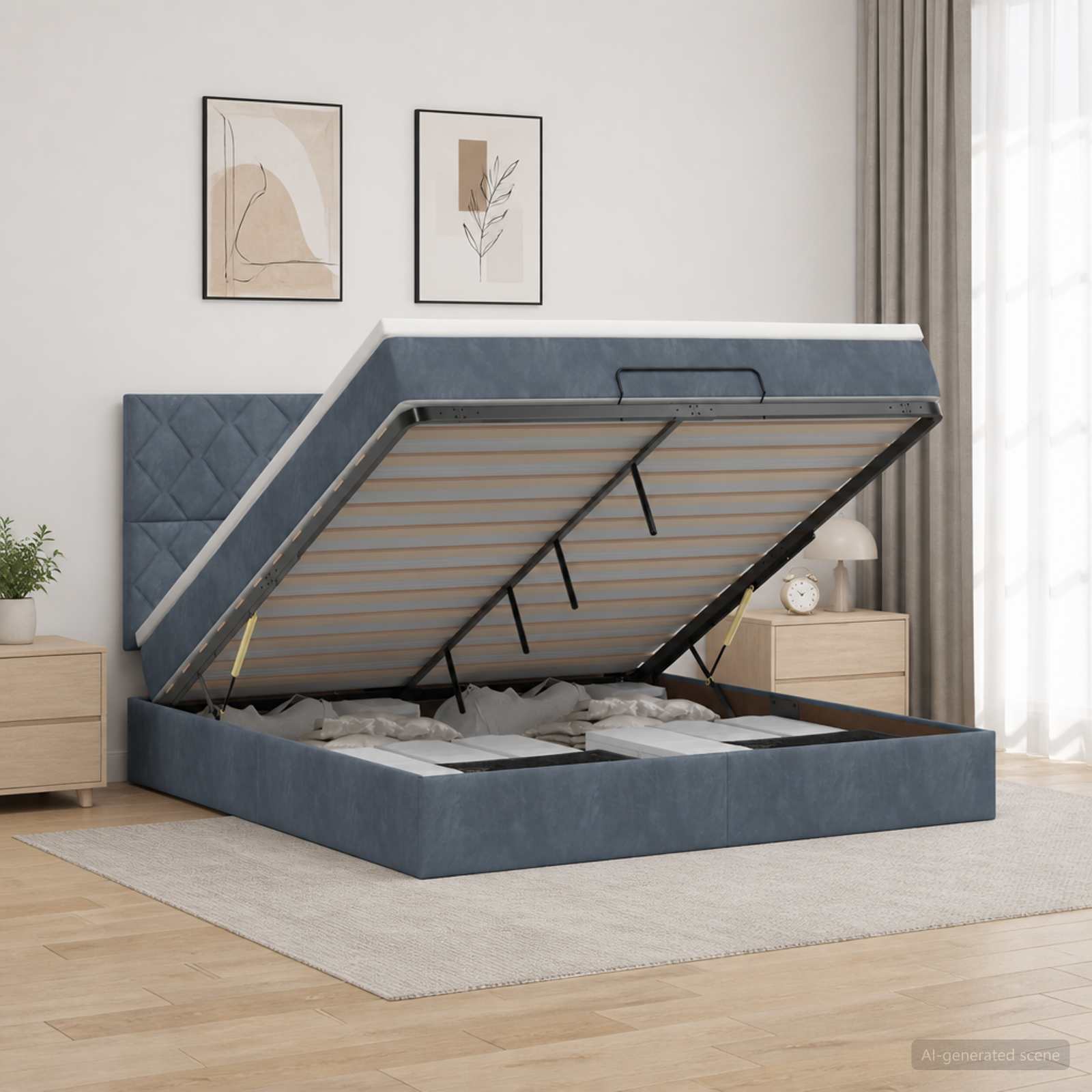 Krevet od pjene s madracem i LED-om Tamnosiva 180 x 200 cm