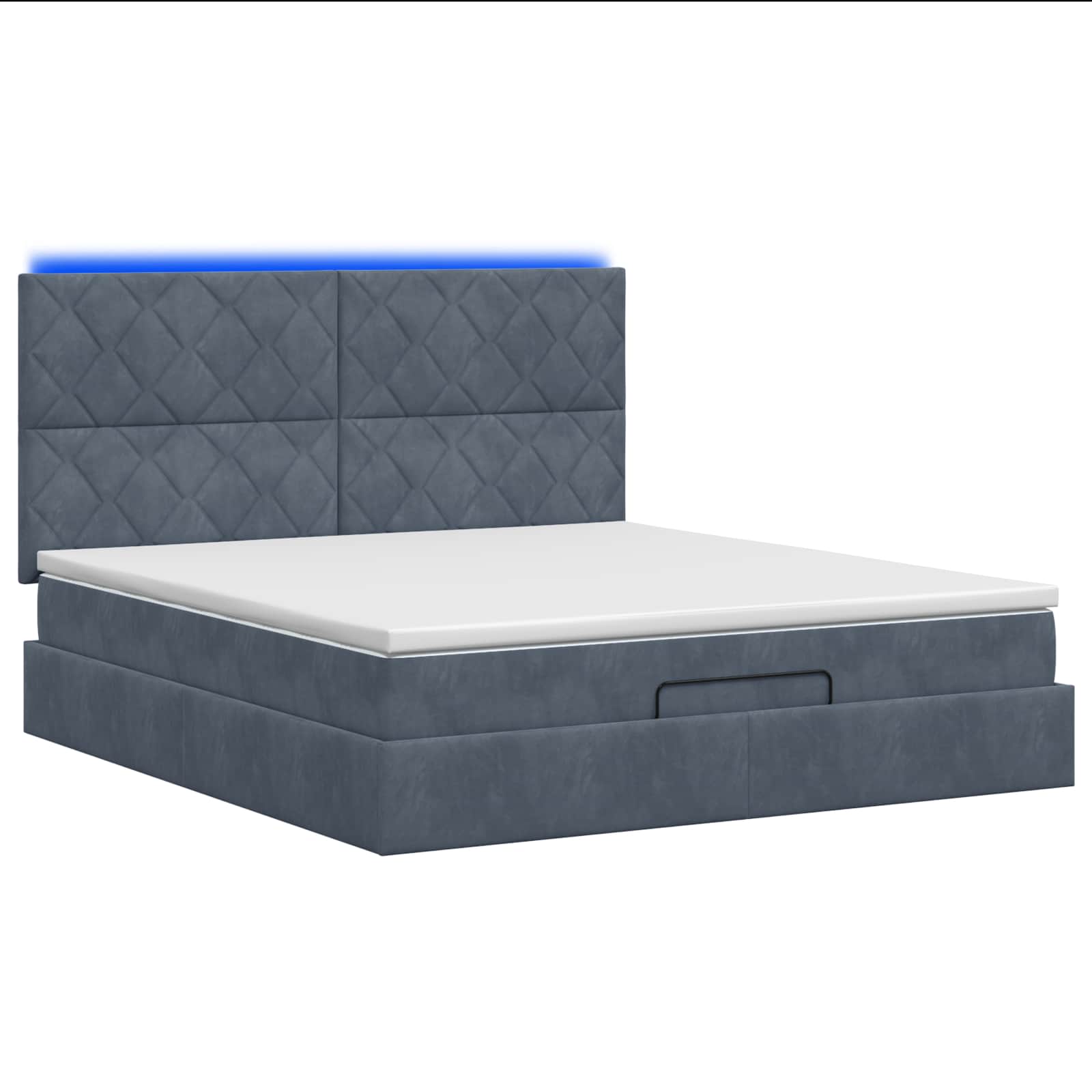 Krevet od pjene s madracem i LED-om Tamnosiva 180 x 200 cm