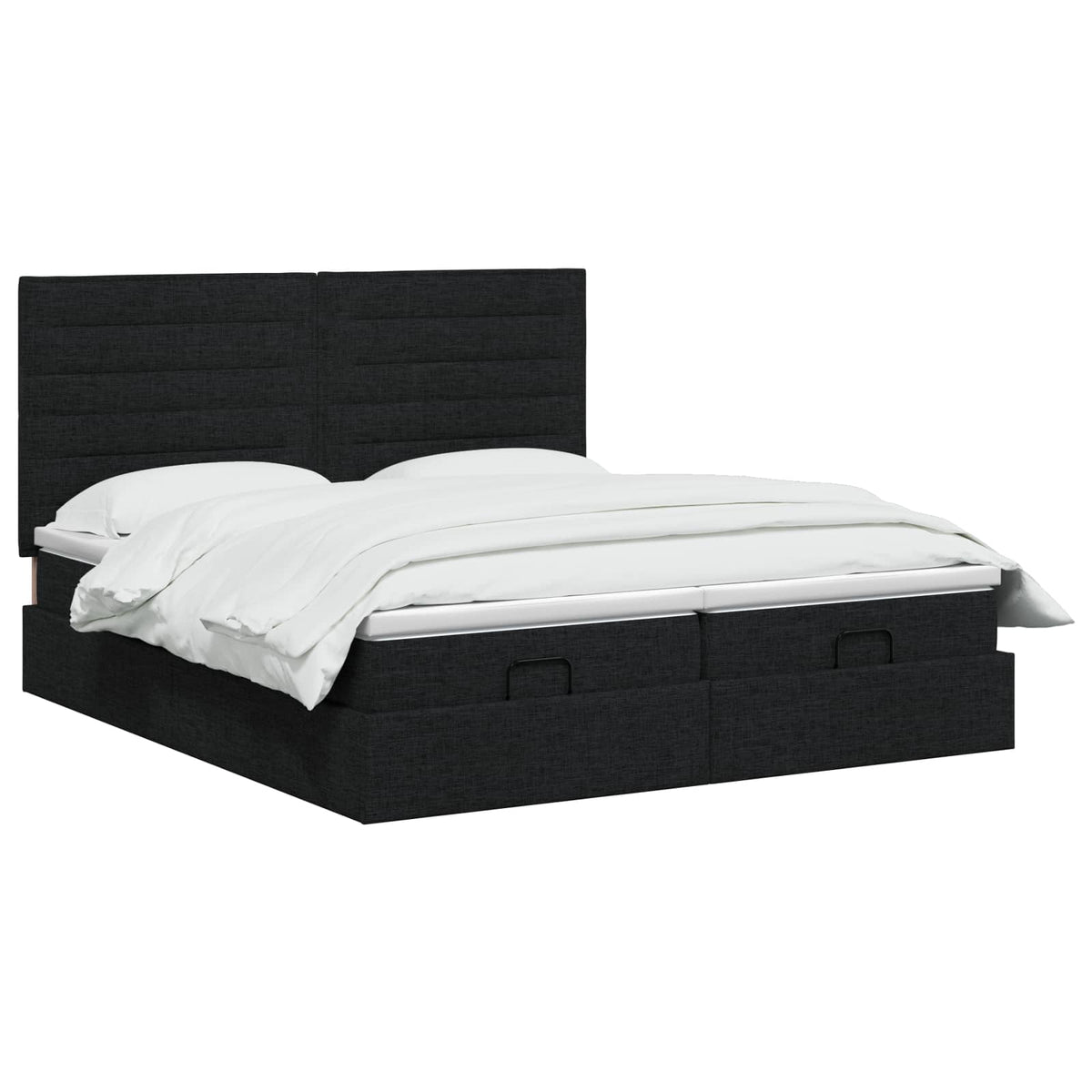 Krevet od pjene s madracem i LED-om Crna 180 x 200 cm Tkanina