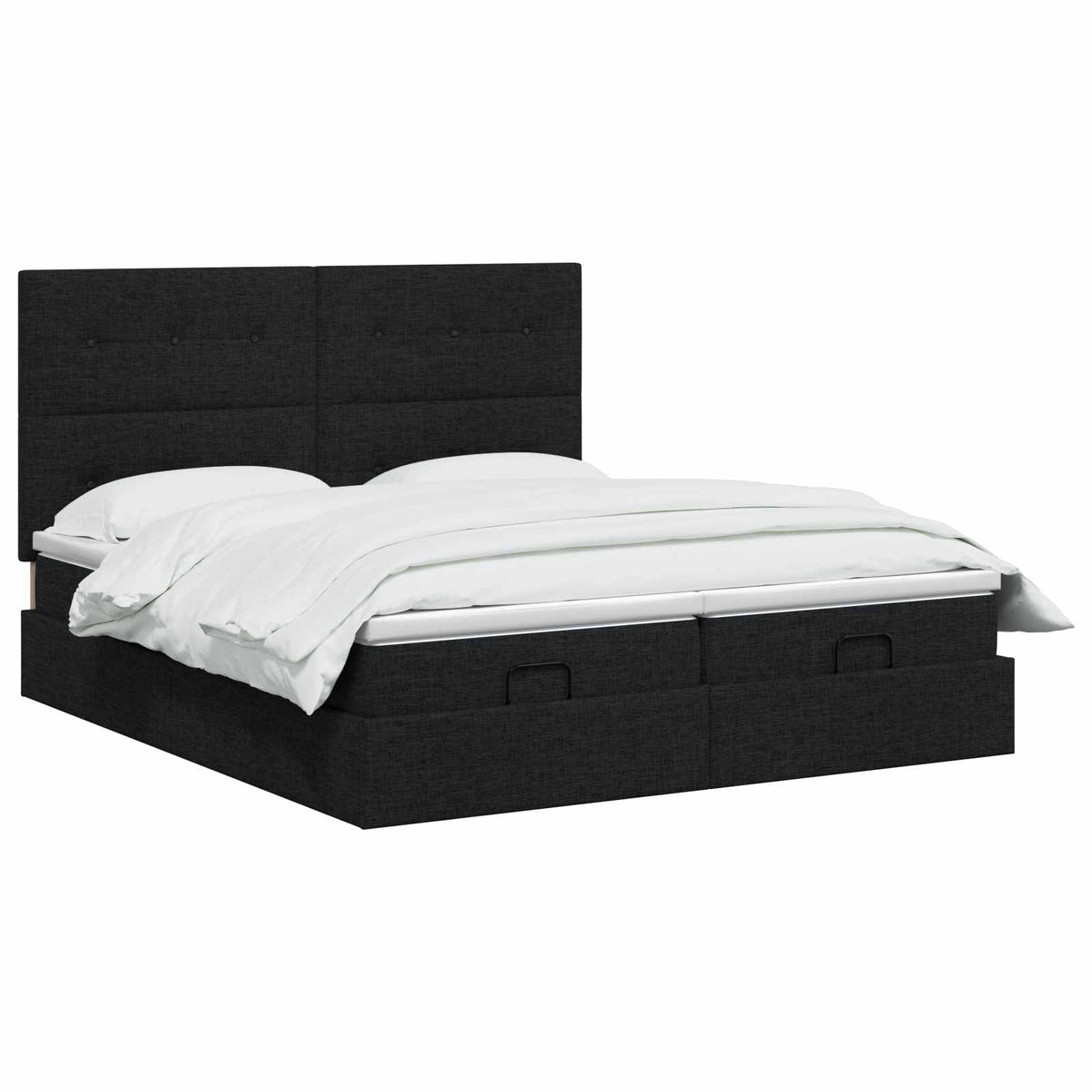 Krevet od pjene s madracem i LED-om Crna 160 x 200 cm Tkanina