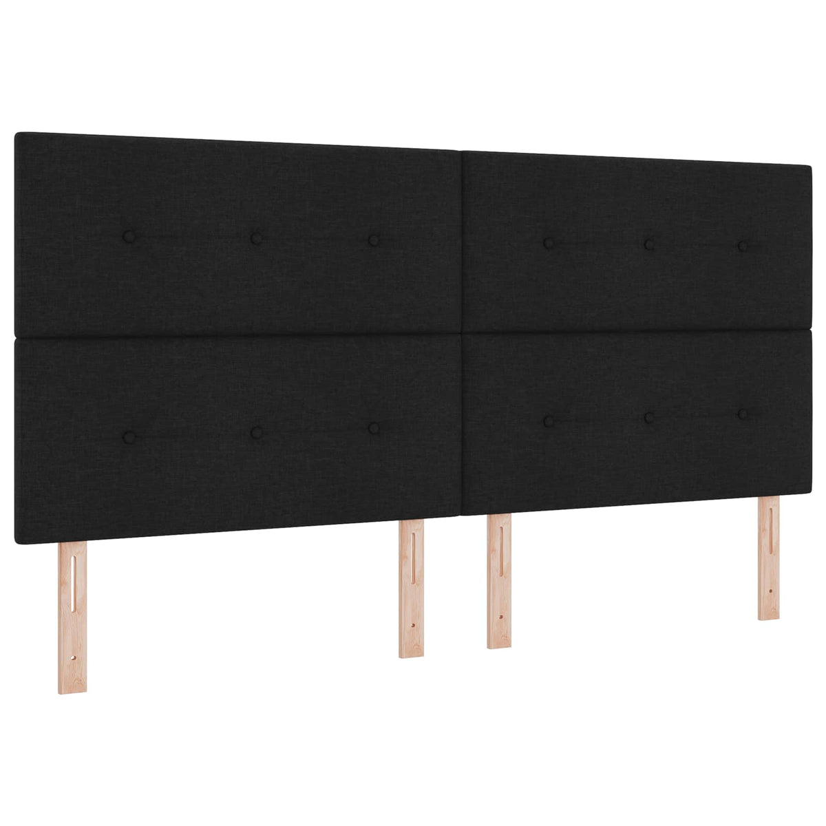Krevet od pjene s madracem i LED-om Crna 200 x 200 cm Tkanina