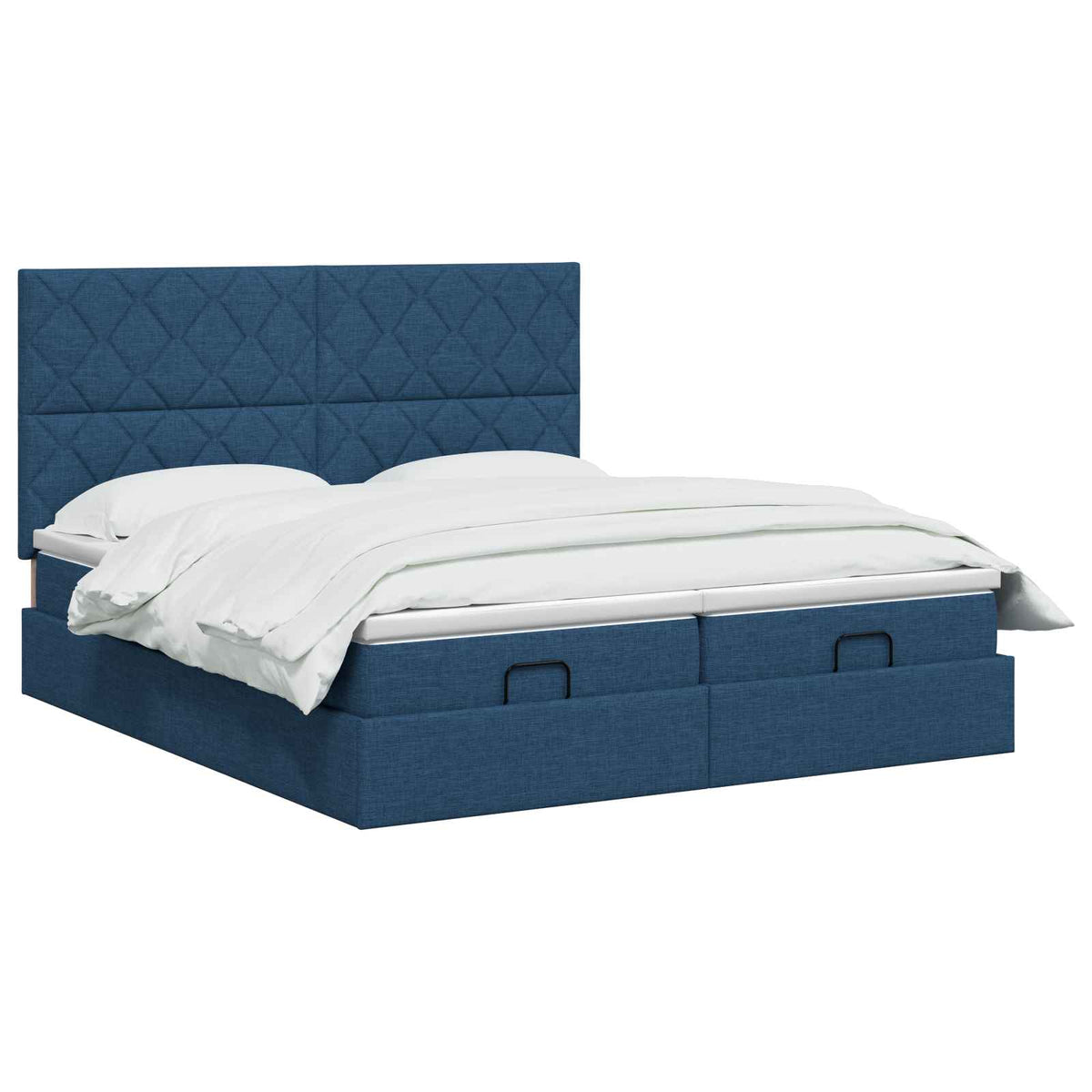 Krevet od pjene s madracem i LED-om Plava 160 x 200 cm Tkanina