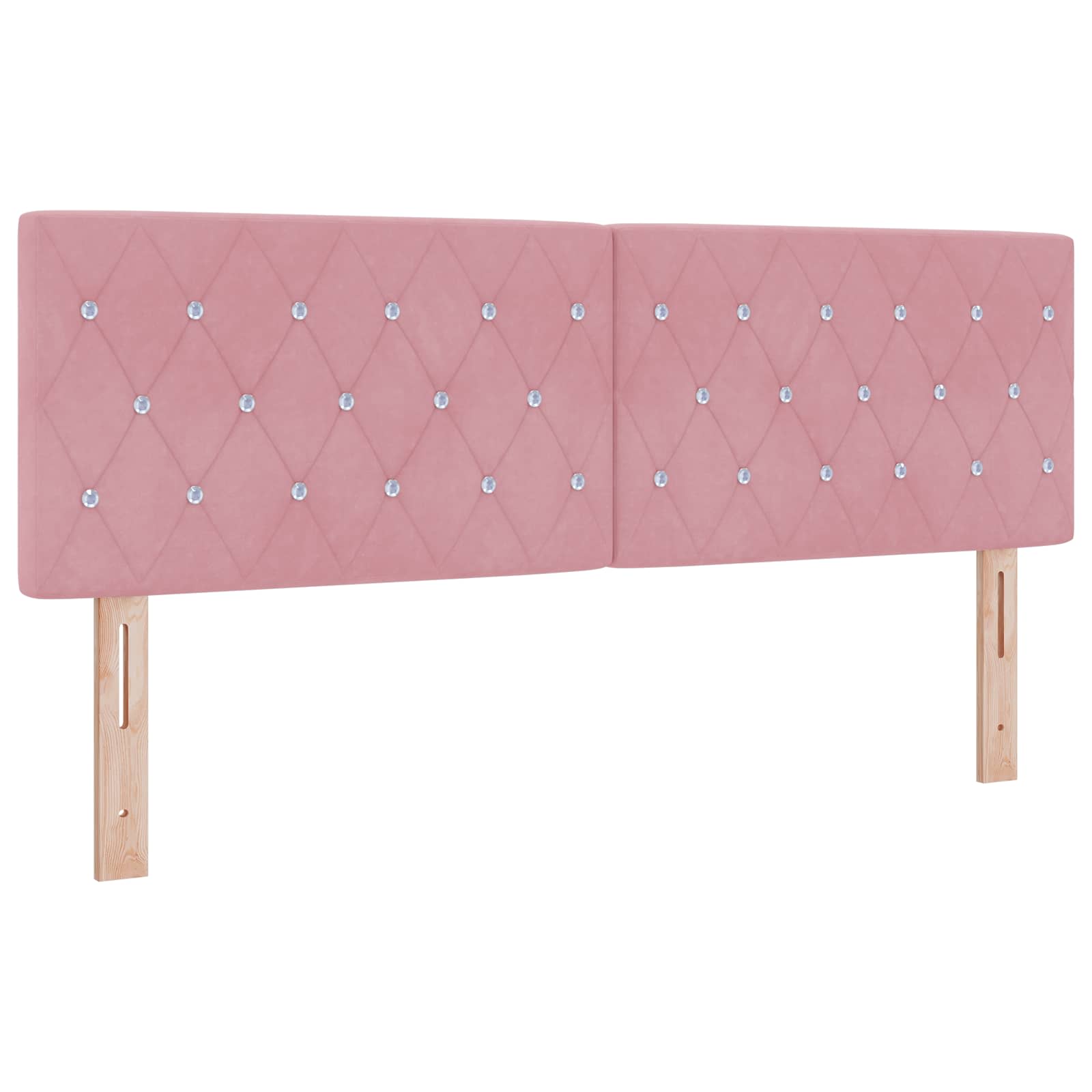 Krevet s od storage s uzglavljem Ružičasta 140 x 200 cm Baršun