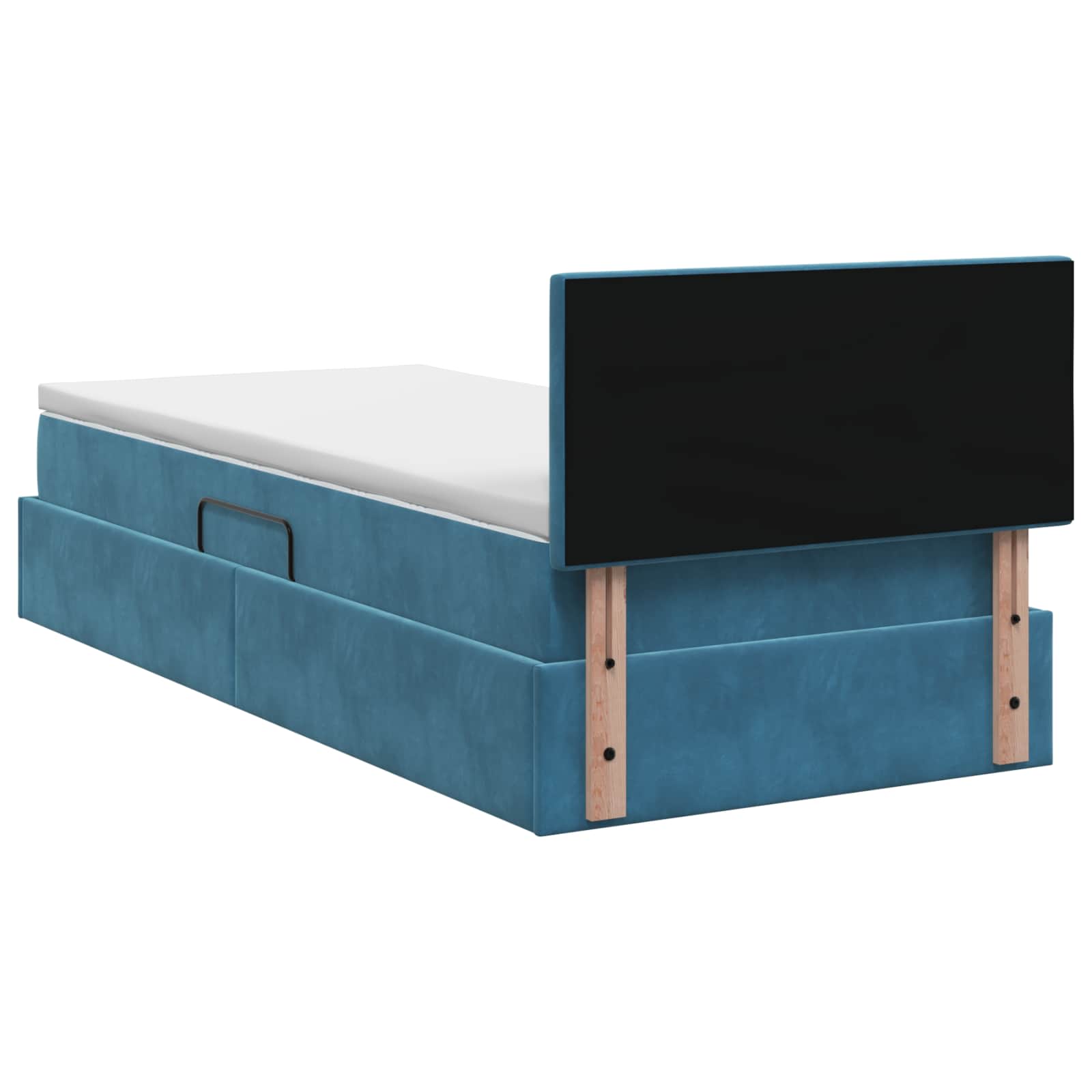 Krevet s od storage Tamno plava 100 x 200 cm Baršun