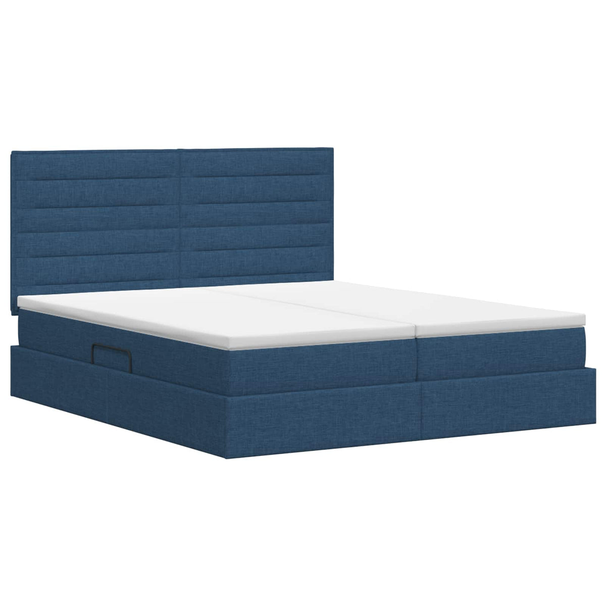 Krevet s od storage s uzglavljem Plava 180 x 200 cm Tkanina
