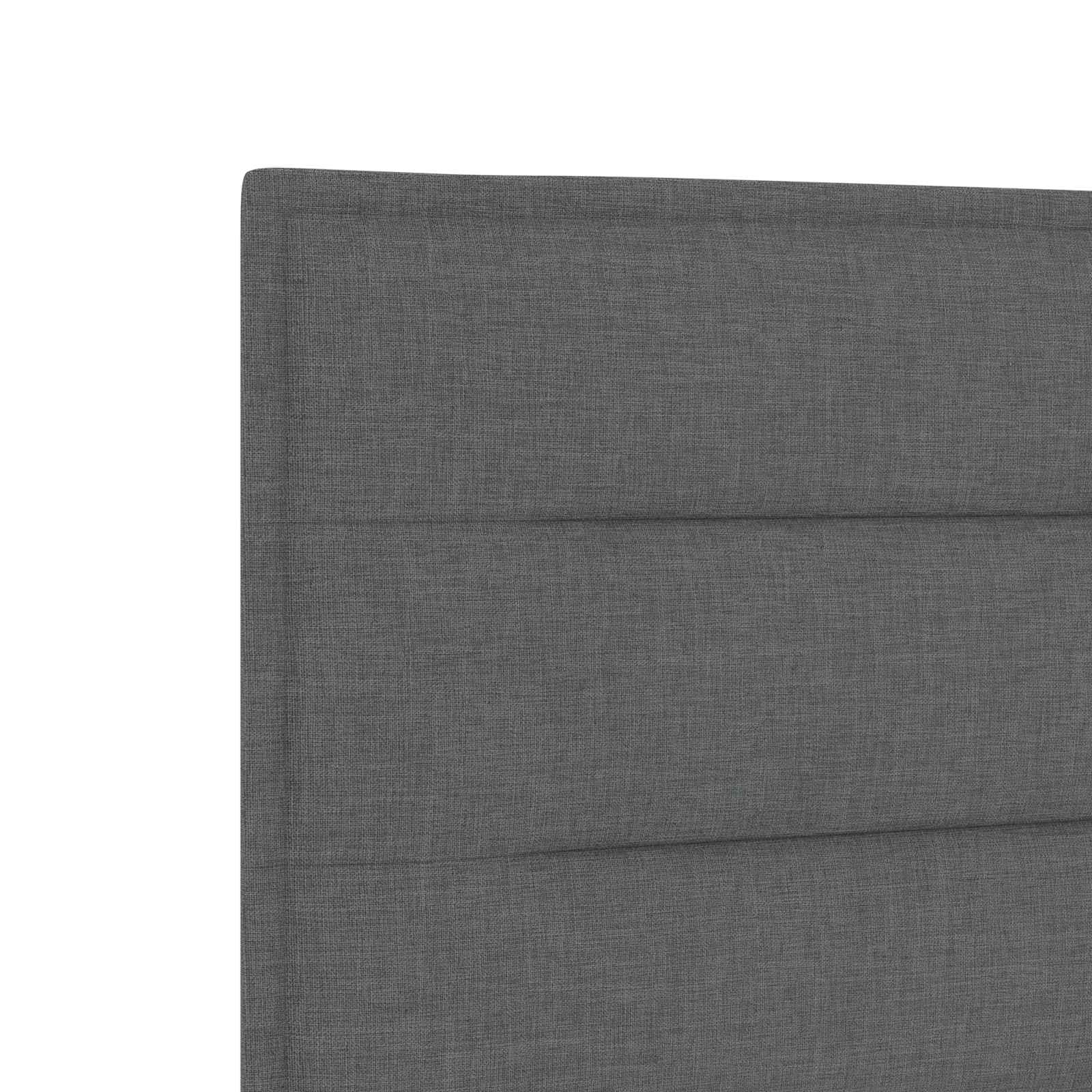 Krevet s od storage s uzglavljem Tamnosiva 200 x 200 cm Tkanina