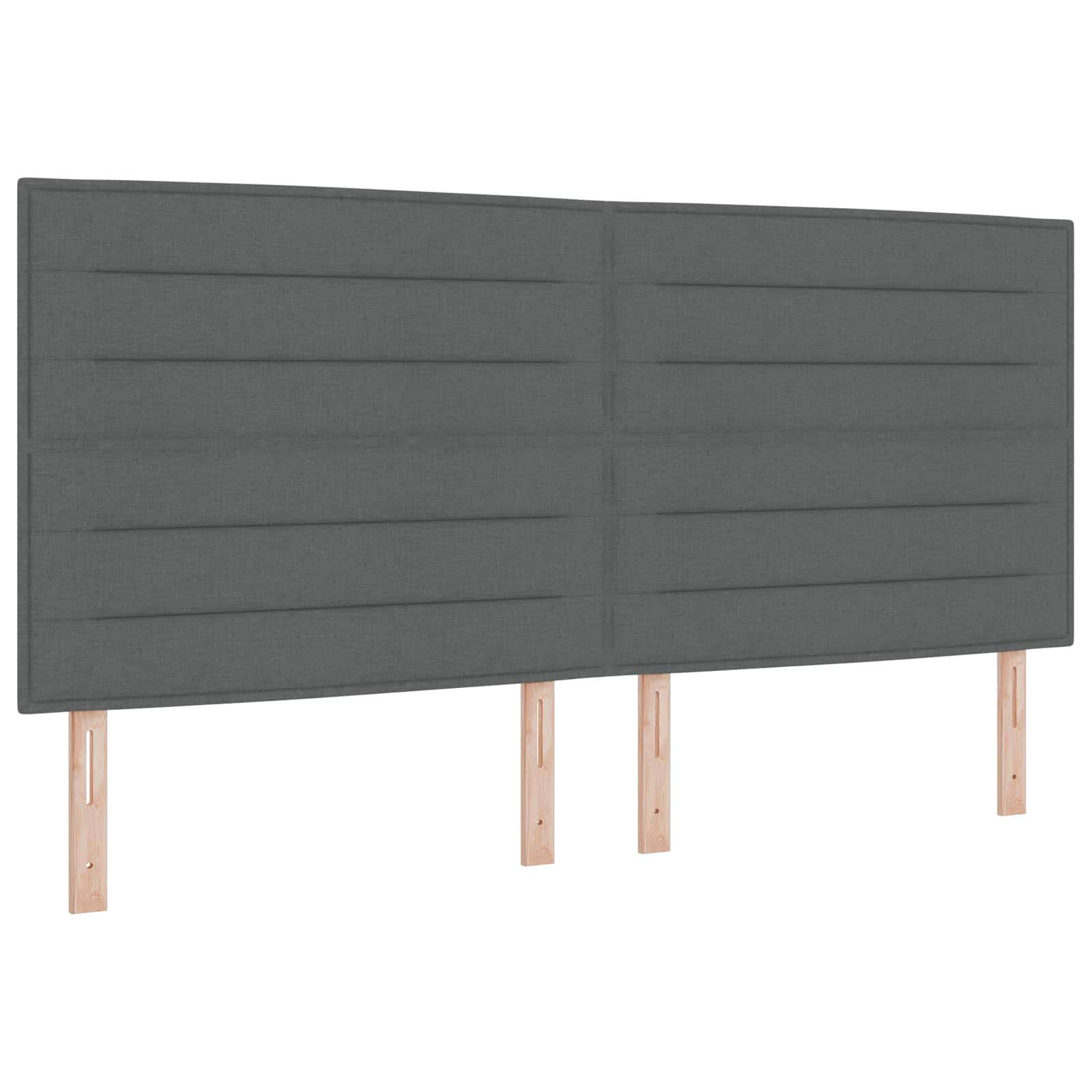 Krevet s od storage s uzglavljem Tamnosiva 200 x 200 cm Tkanina