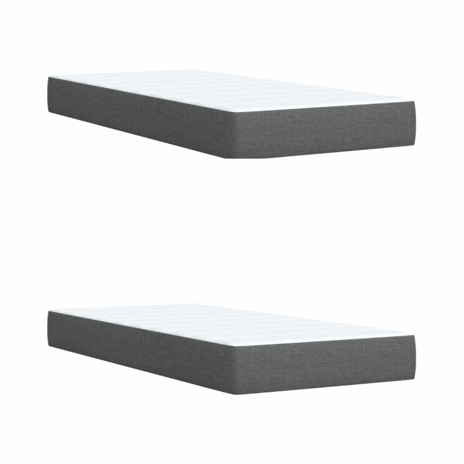 Krevet s od storage s uzglavljem Tamnosiva 200 x 200 cm Tkanina