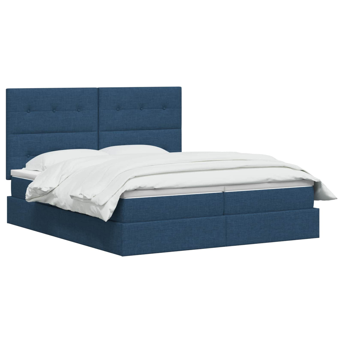 Krevet s od storage s uzglavljem Plava 180 x 200 cm Tkanina