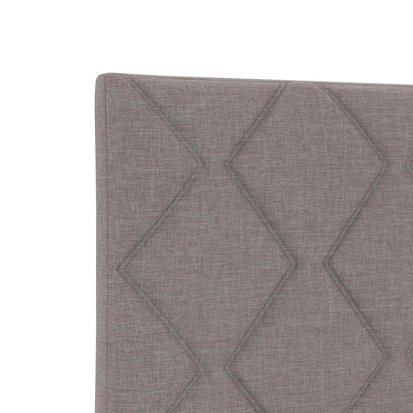 Krevet s od storage s uzglavljem Sivosmeđa 200 x 200 cm Tkanina