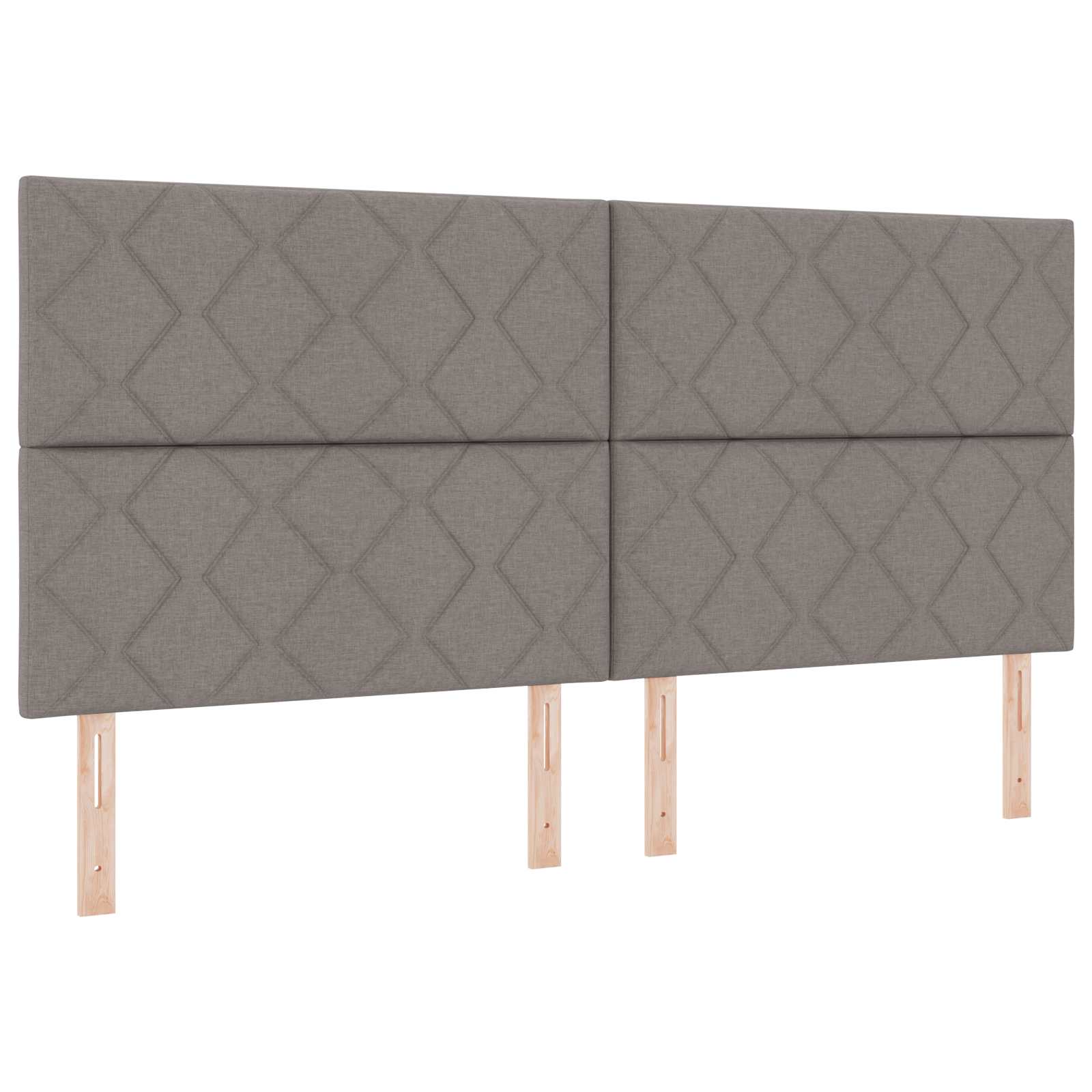 Krevet s od storage s uzglavljem Sivosmeđa 200 x 200 cm Tkanina