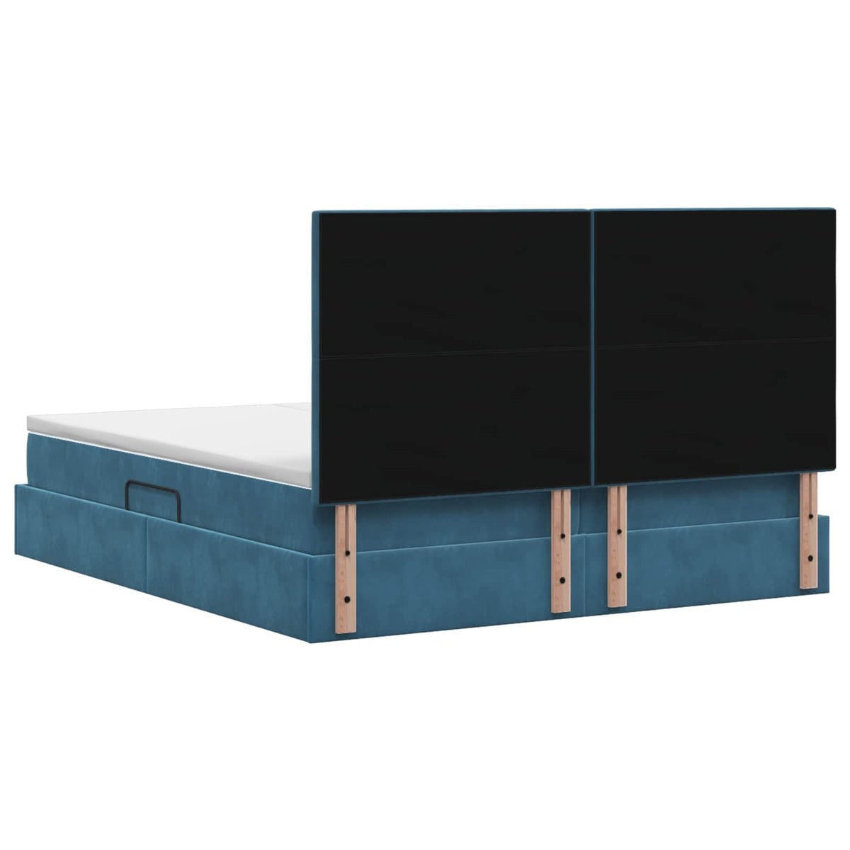 Krevet s od storage s pohranom Tamno plava 200 x 200 cm Baršun